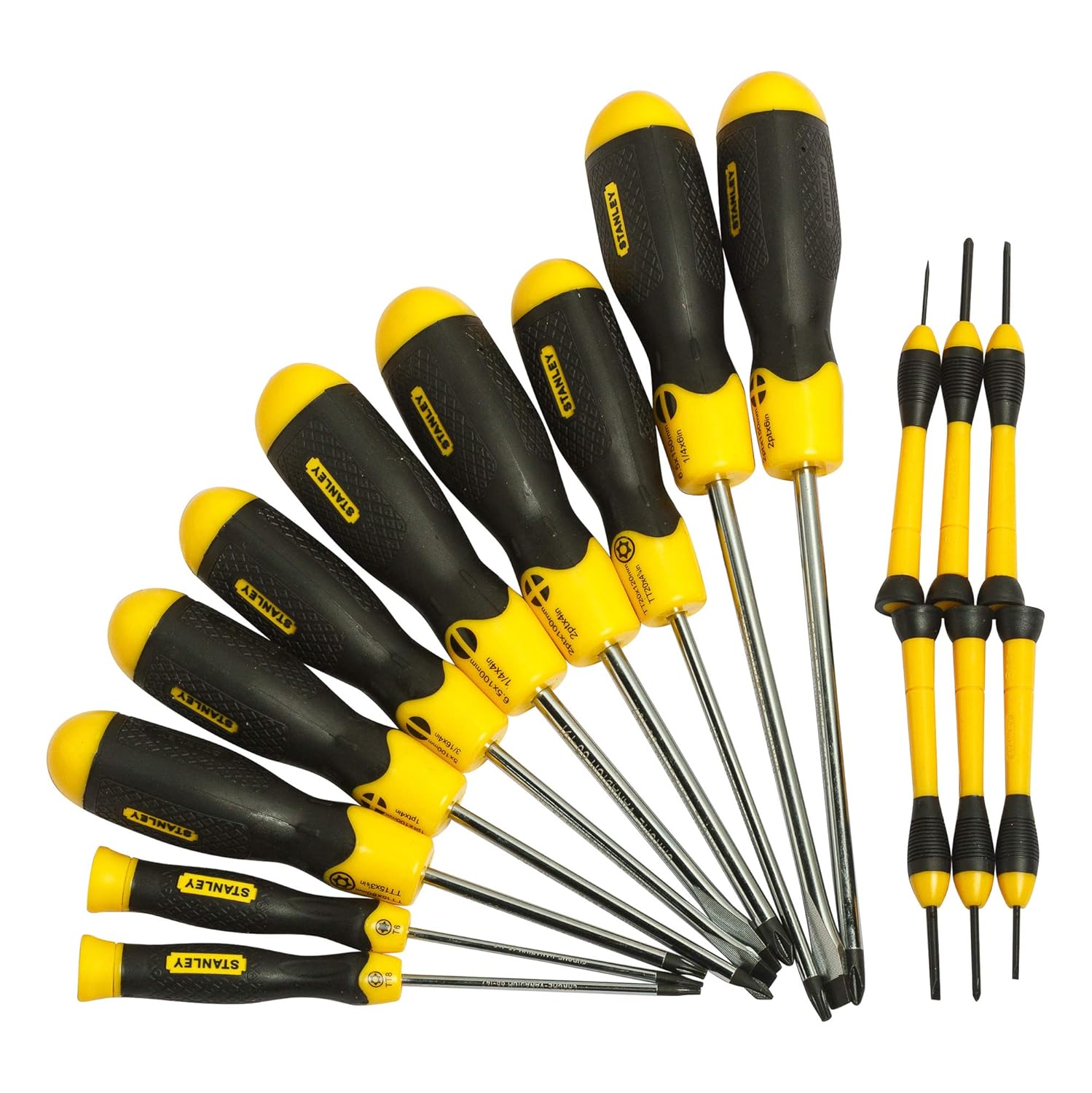STANLEY 68-0002C 16Pcs Cushion Grip Screwdriver Set
