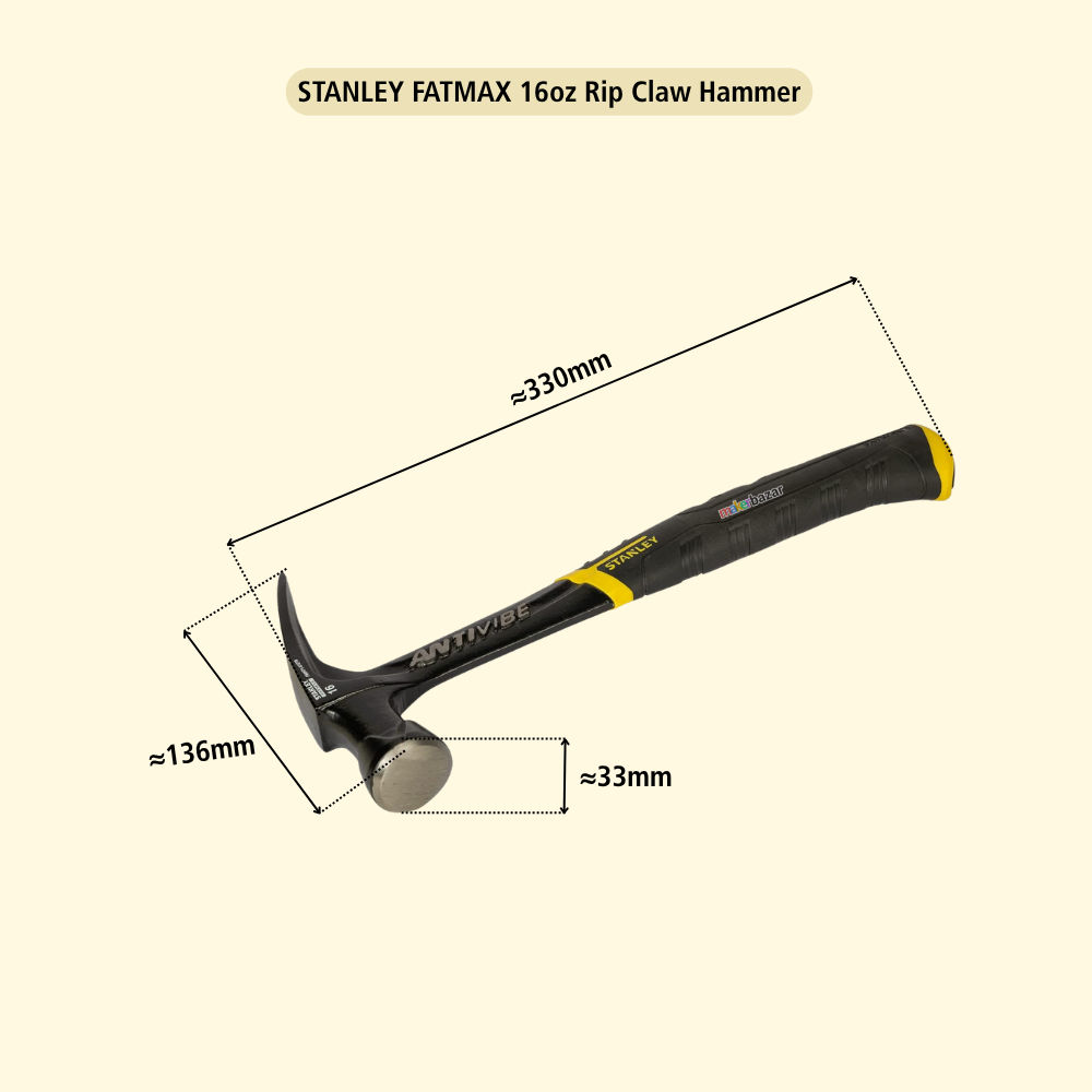 Stanley FATMAX FMHT1-51276 Antivibe GM Claw Hammer 454g (16oz)