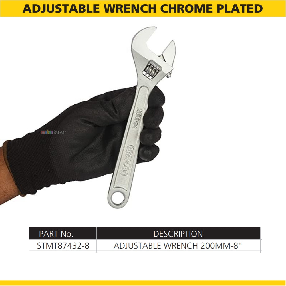 Stanley Adjustable Wrench Chrome Plated Spanner