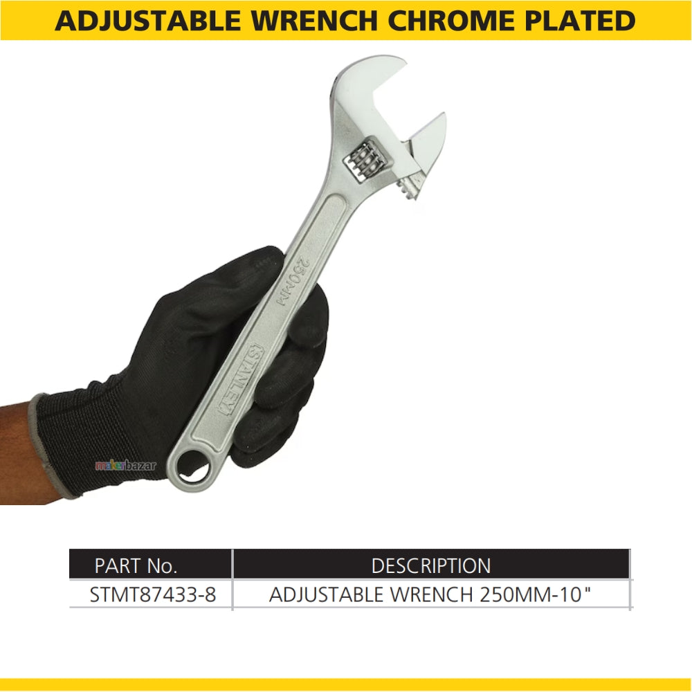 Stanley Adjustable Wrench Chrome Plated Spanner