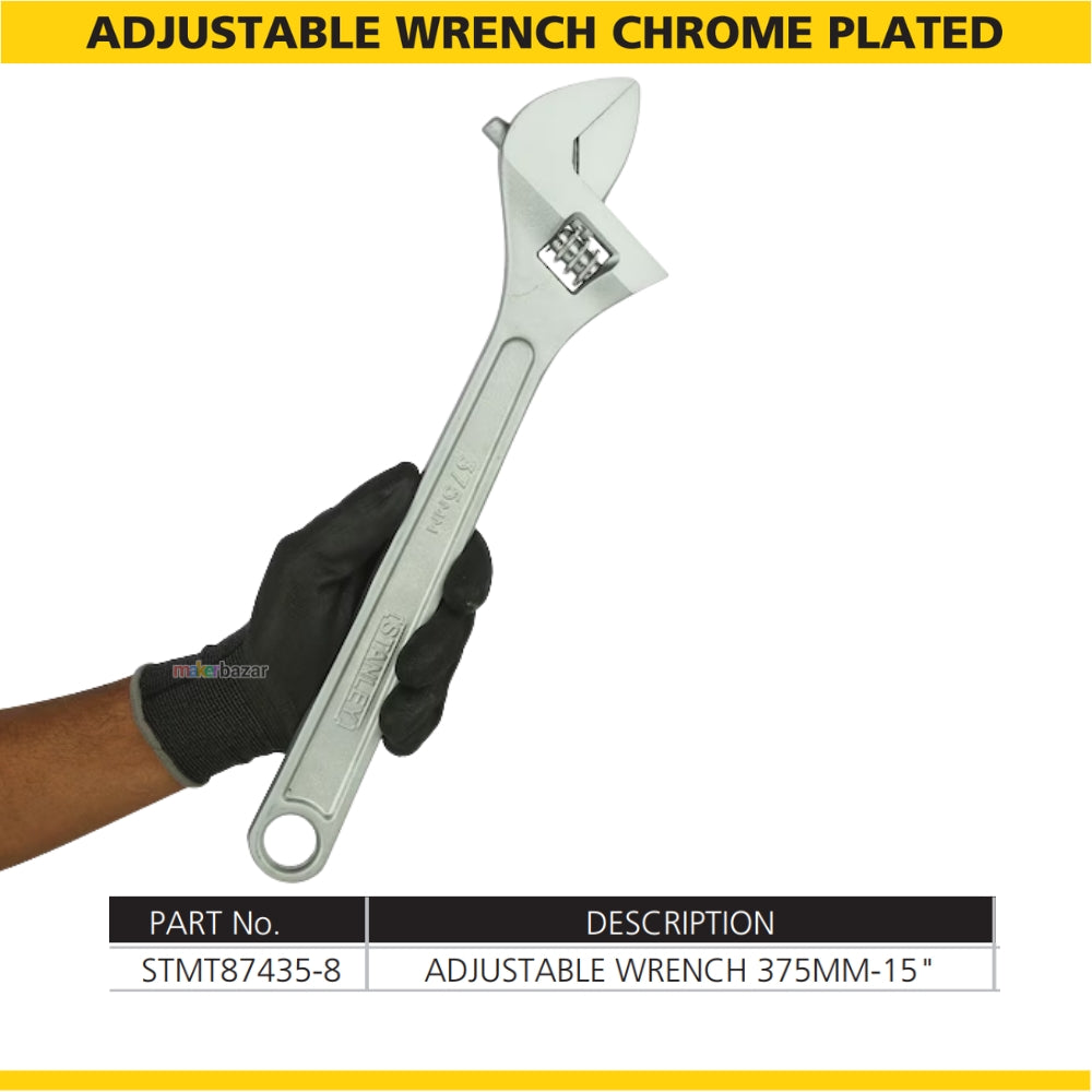 Stanley Adjustable Wrench Chrome Plated Spanner