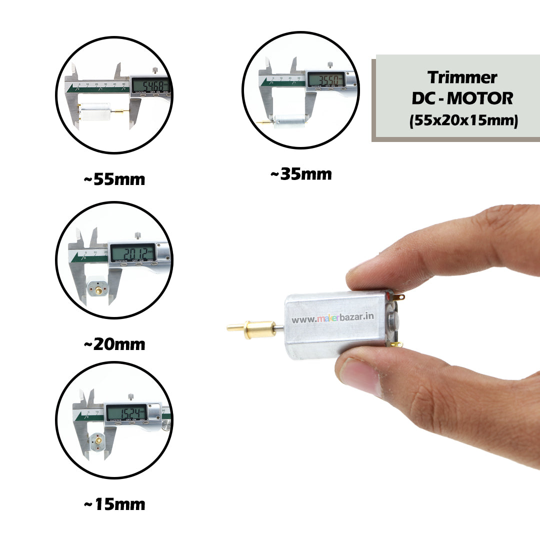 Metal Body DC Trimmer Motor 20x15mm