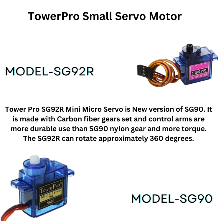 SG Series TowerPro Small Servo Motor Plastic Gear