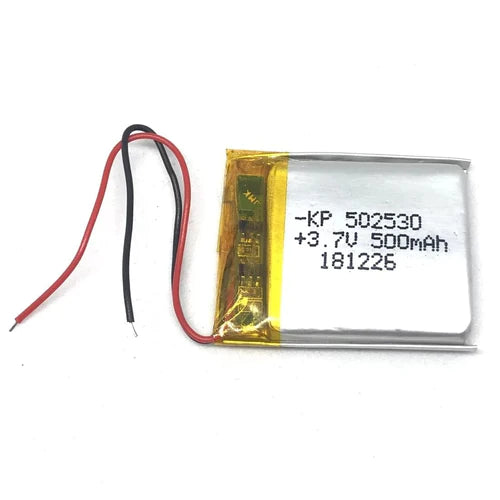 KP: 3.7V 500mAh Lipo Battery - Single Cell Lithium Polymer Battery