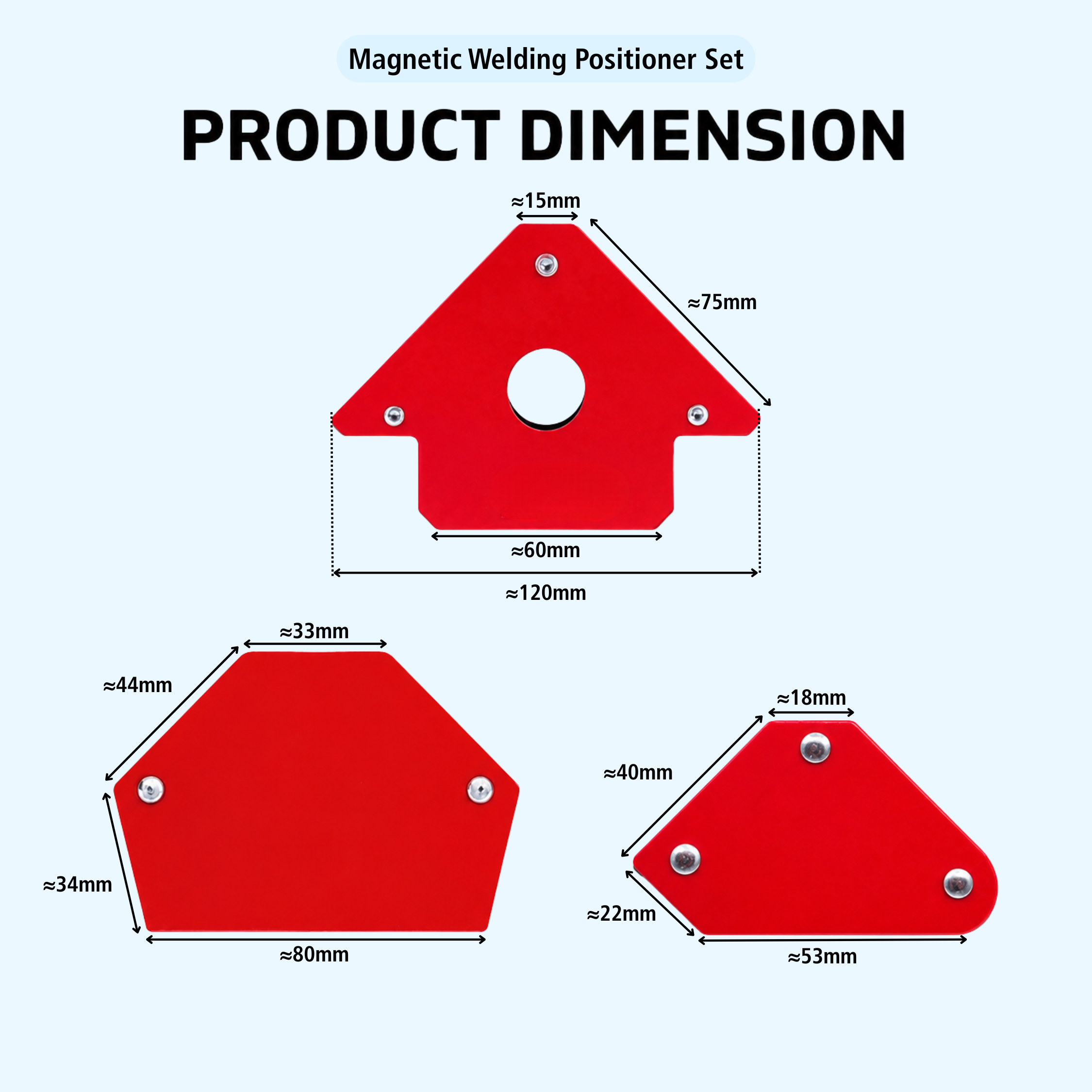 6-Piece Magnetic Multi-Angle Welding Positioner Set