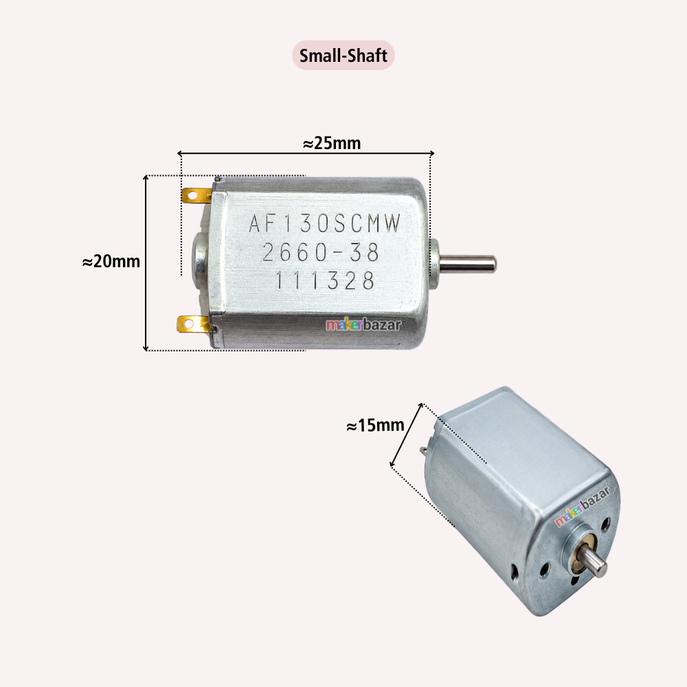 25x20x15mm 06-12-24VDC 10K+RPM Metal Brush Mini Electric Motor Car Boat Trimmer