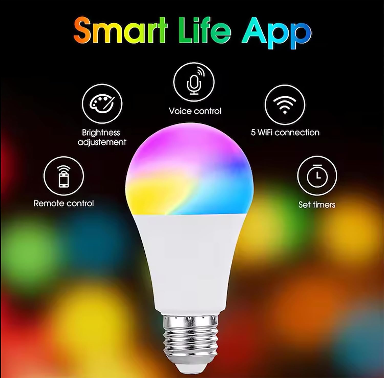9W B22 WiFi LED Smart Bulb Compatible with Amazon Alexa and Google Assistant