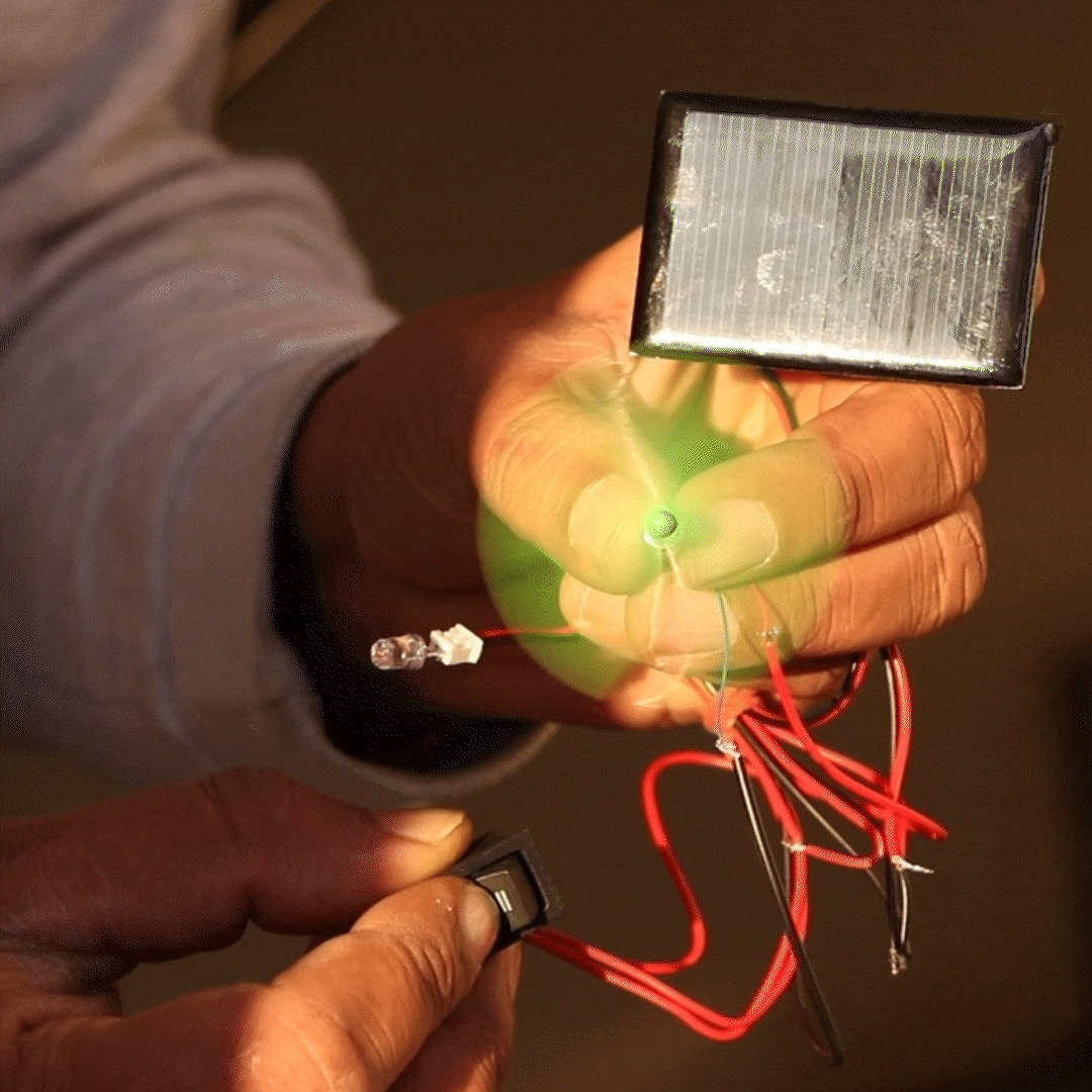 Solar Energy Powered DIY Mini Fan + LED Experiment Kit