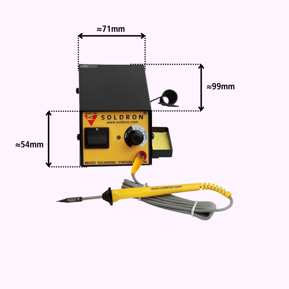 Soldron Micro Variable Wattage Soldering Station with RCA Socket (6–12W)