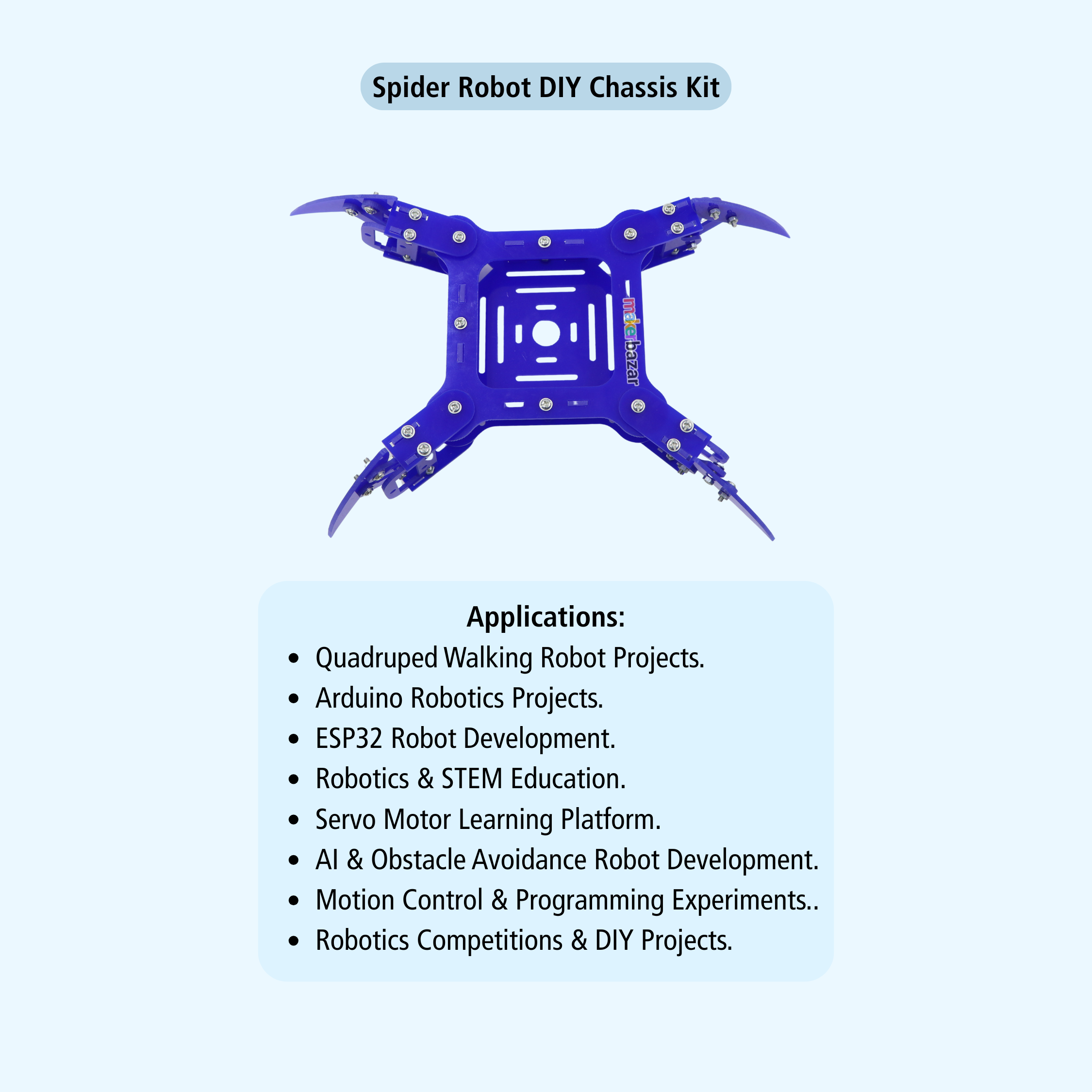 Quadruped Spider Robot DIY Kit with 4 Legs