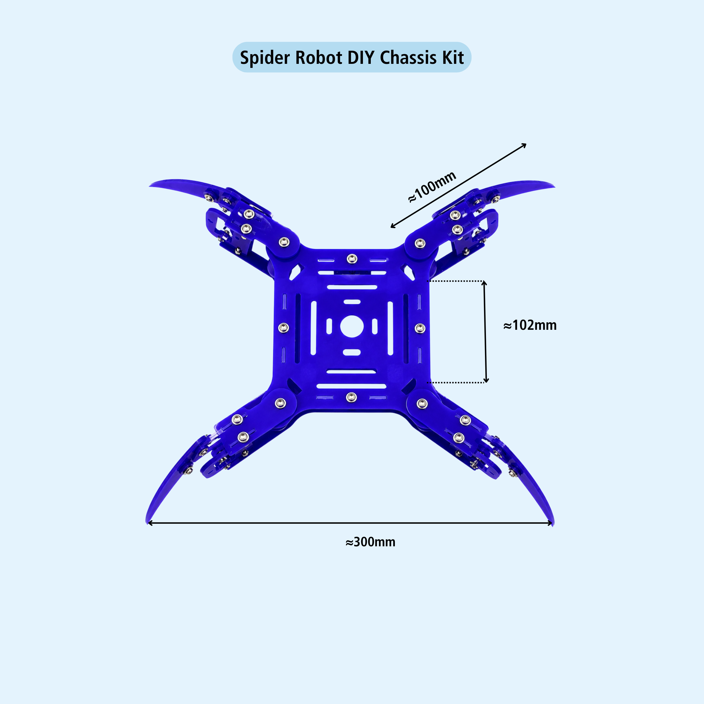 Quadruped Spider Robot DIY Kit with 4 Legs