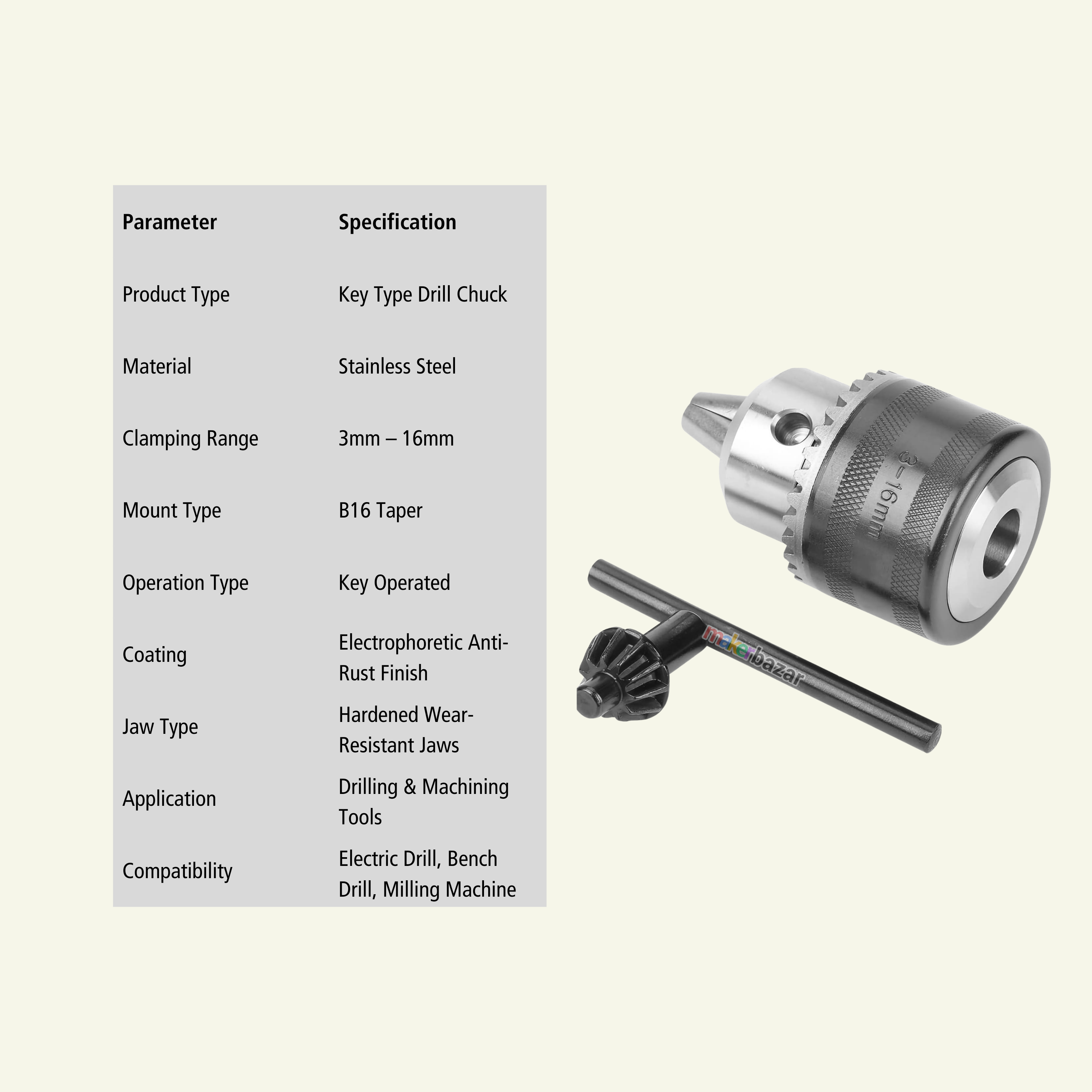 Drill Chuck with Key