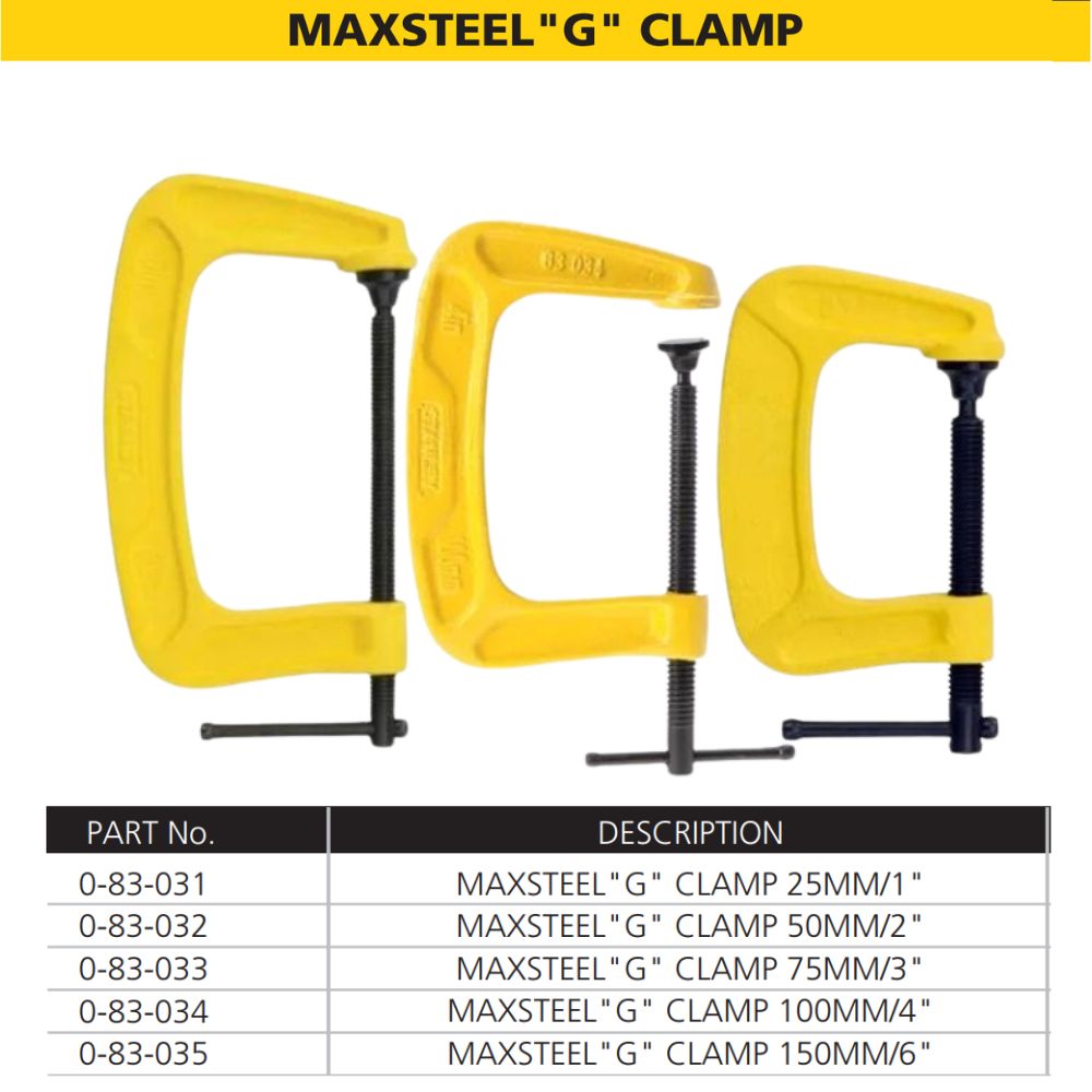 Stanley: Max Steel C-Clamps G-Clamp