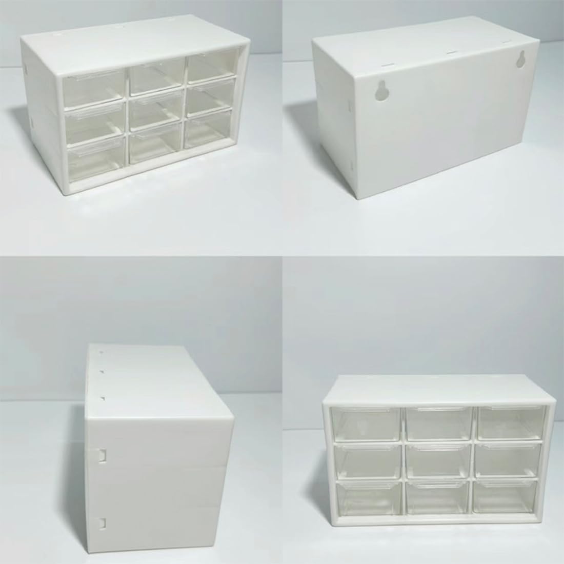 Mini Plastic Desk Organizer with 9 Drawers