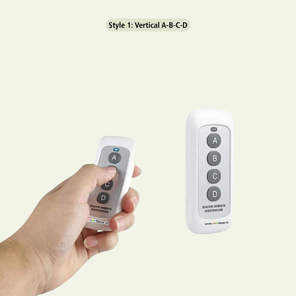 433Mhz 4-Channel RF Transmitter Remote Module