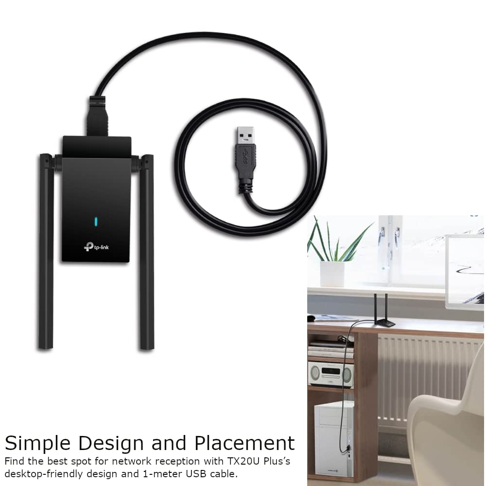 TP-Link AX1800 Wi-Fi 6 Dual Antennas High Gain Wireless USB 3.0 Adapter