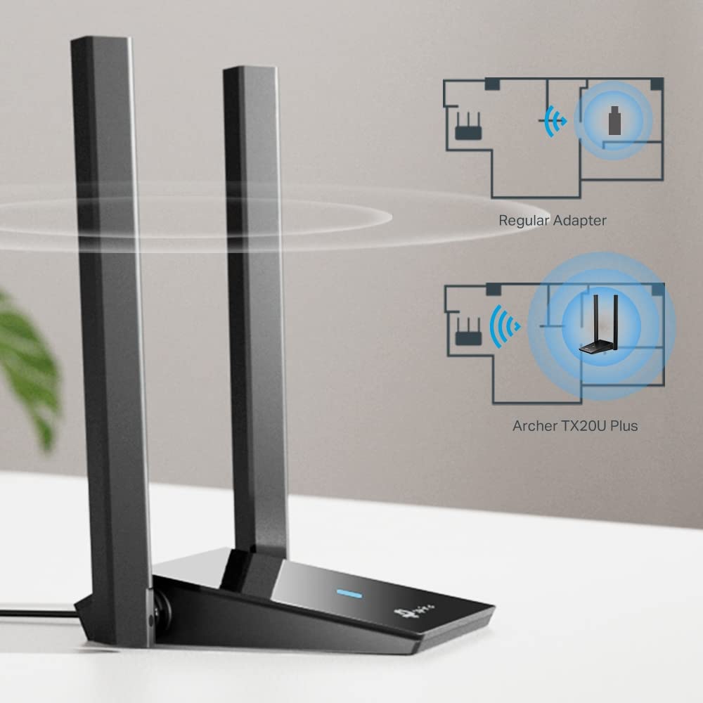 TP-Link AX1800 Wi-Fi 6 Dual Antennas High Gain Wireless USB 3.0 Adapter