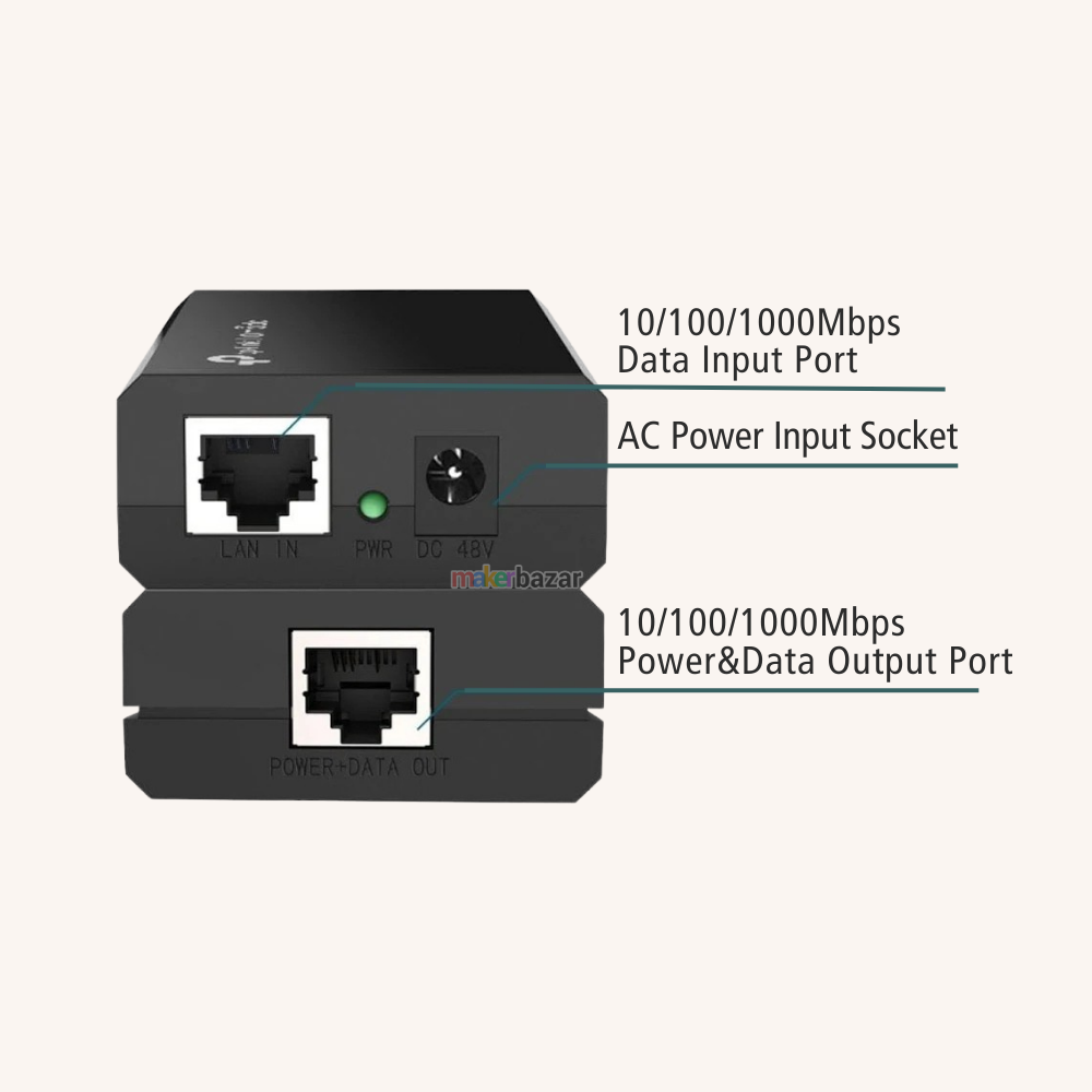 TP-Link TL-POE150S Gigabit PoE Injector IEEE 802.3af