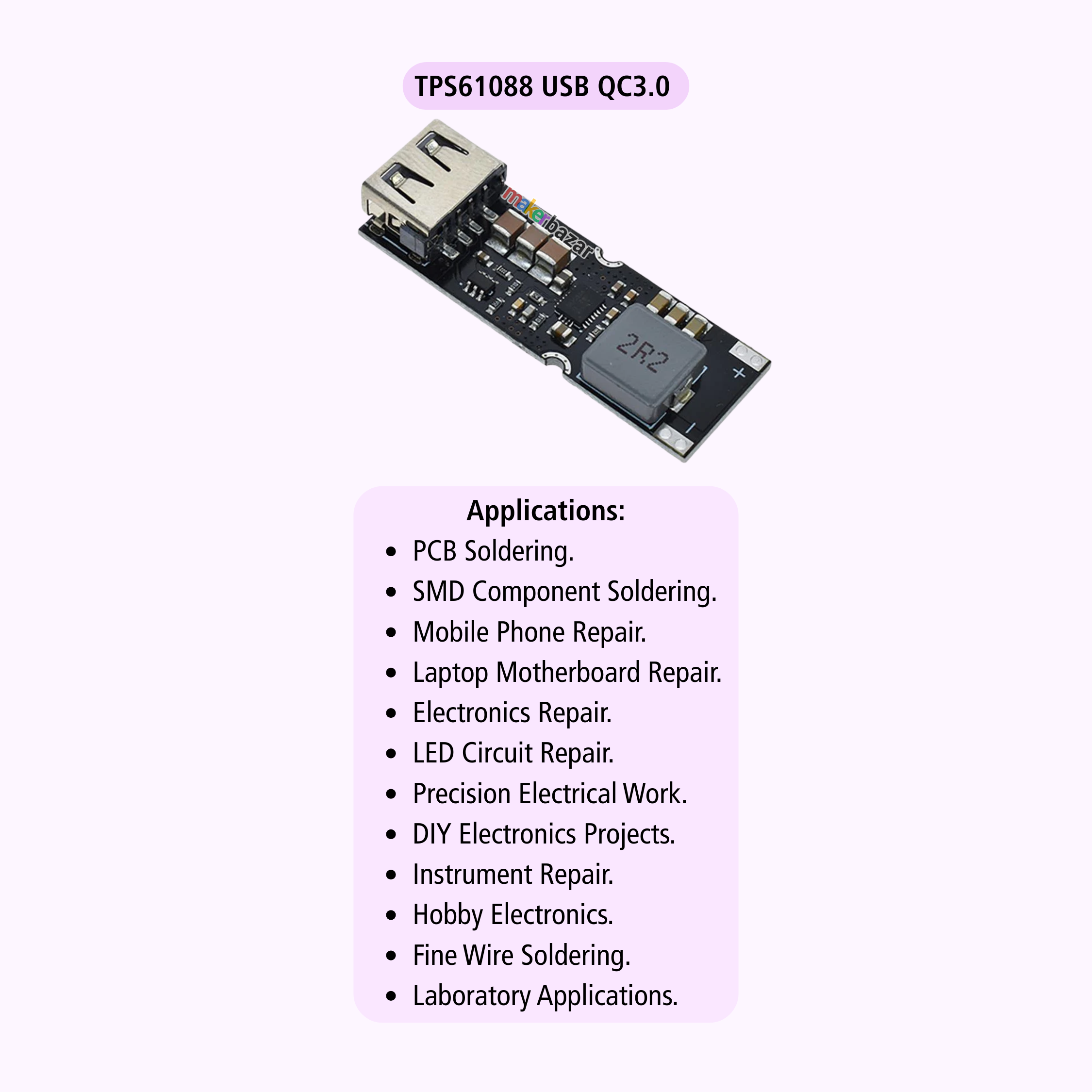 TPS61088 USB QC3.0 Fast Charging DC-DC Boost Converter Module