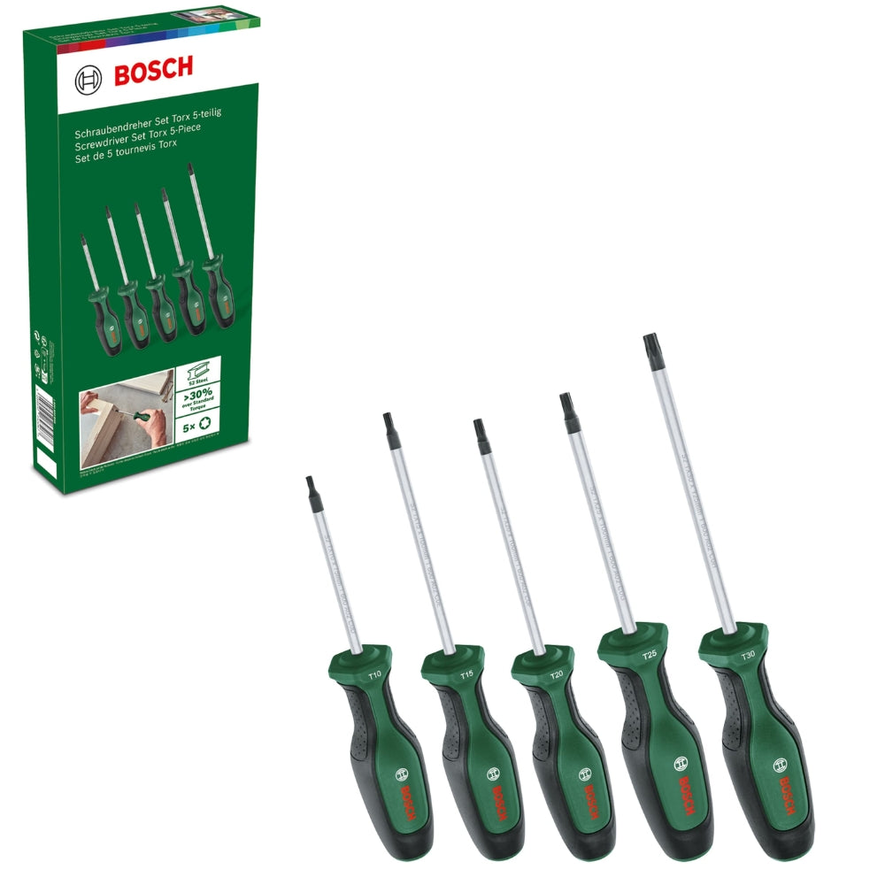 Bosch Screwdriver Set With Soft-Grip and Magnetic-Tip