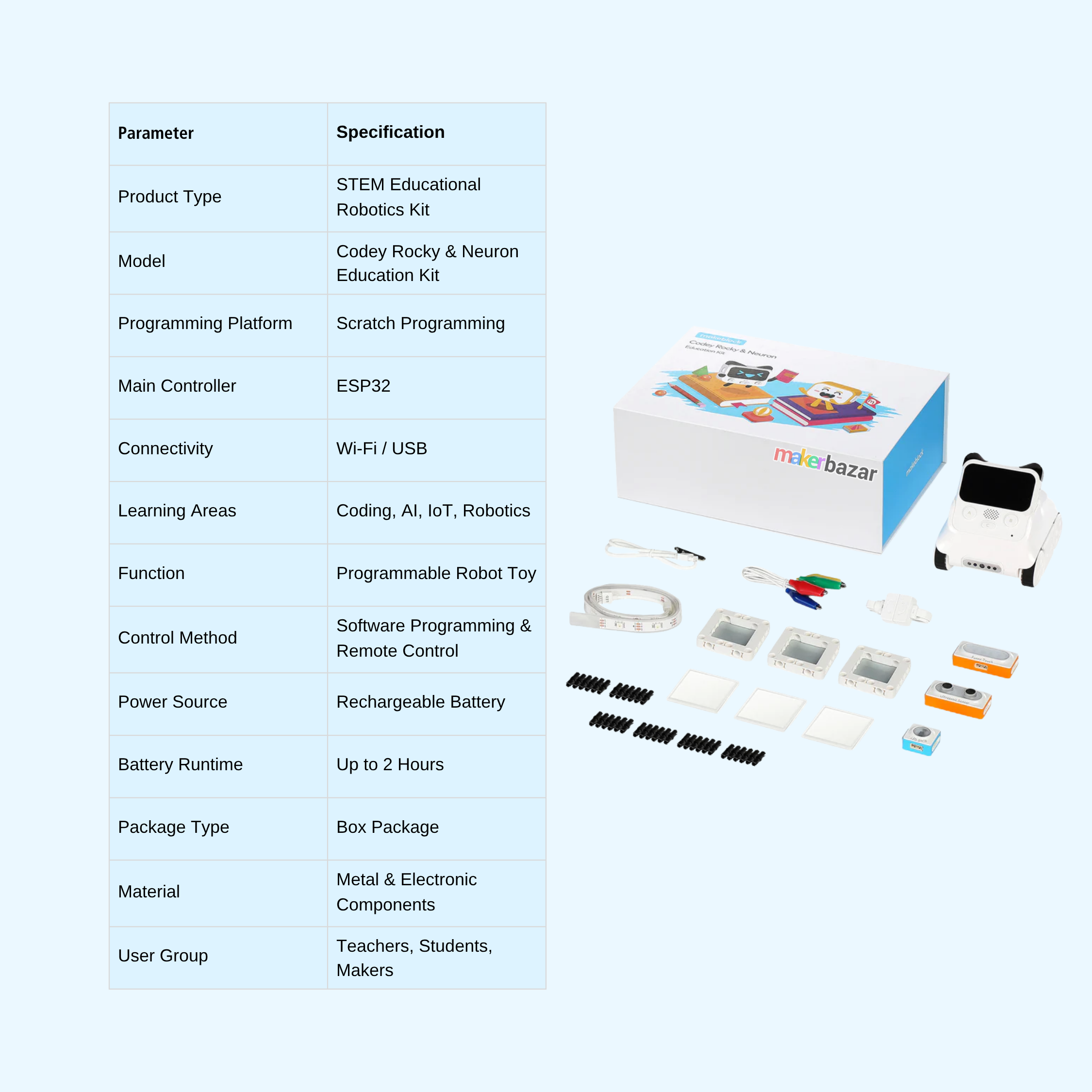 Makeblock Codey Rocky & Neuron Education Kit – Programmable STEM Learning Robot Kit
