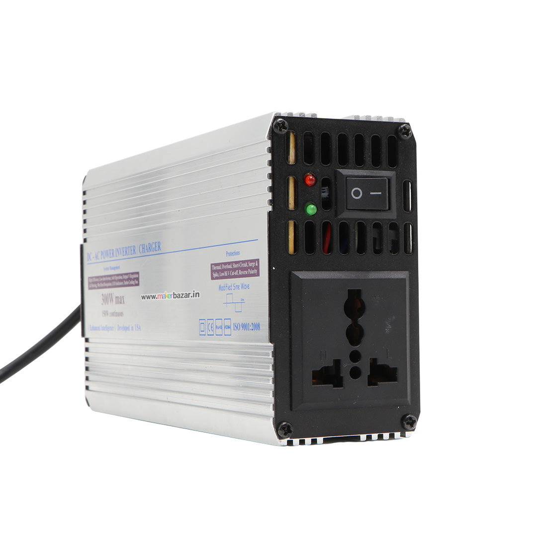 150Watt Continuous Power Inverter Charger 12VDC to 220VAC 300W Max