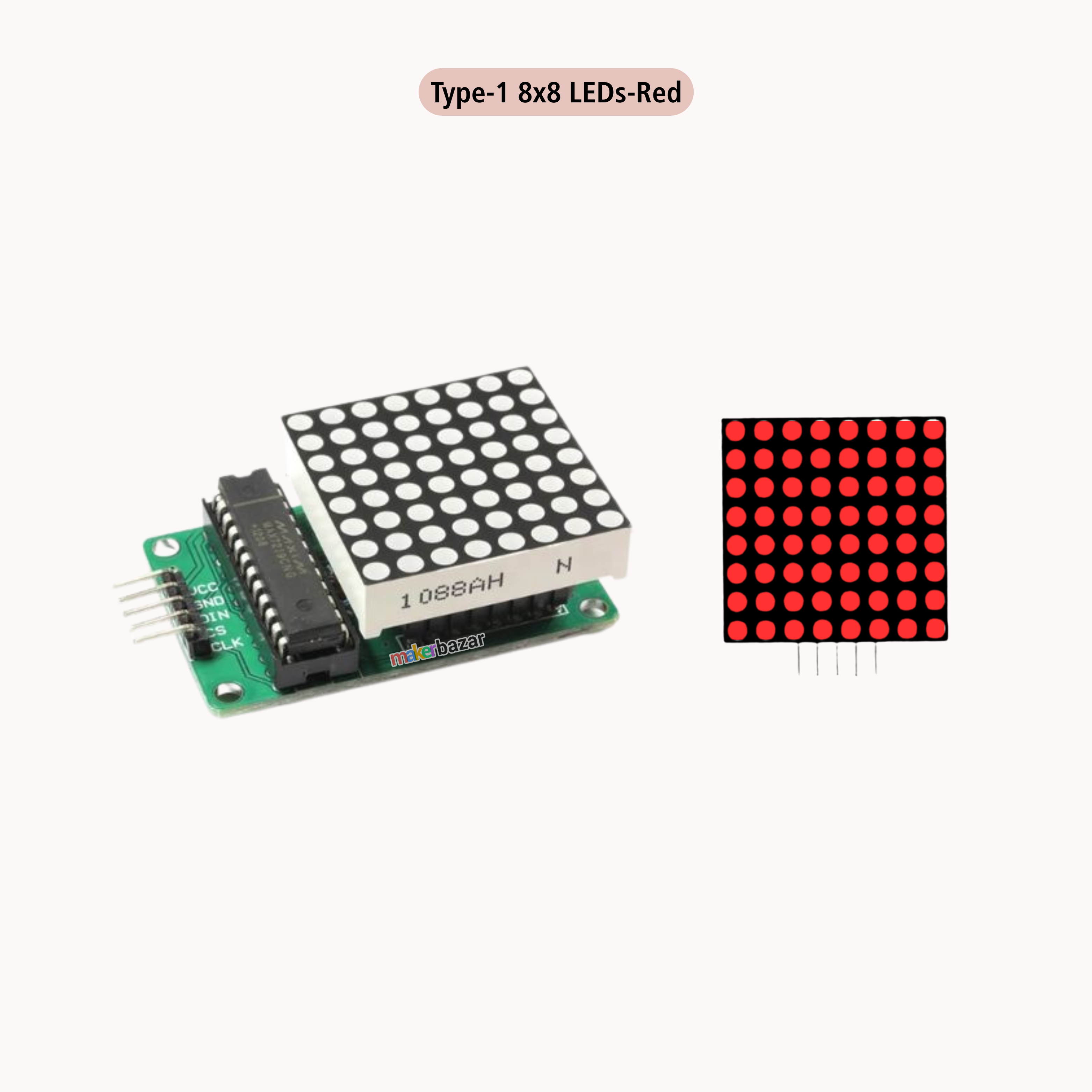 MAX7219 8x8 Dot Matrix Microcontroller Module LED Display