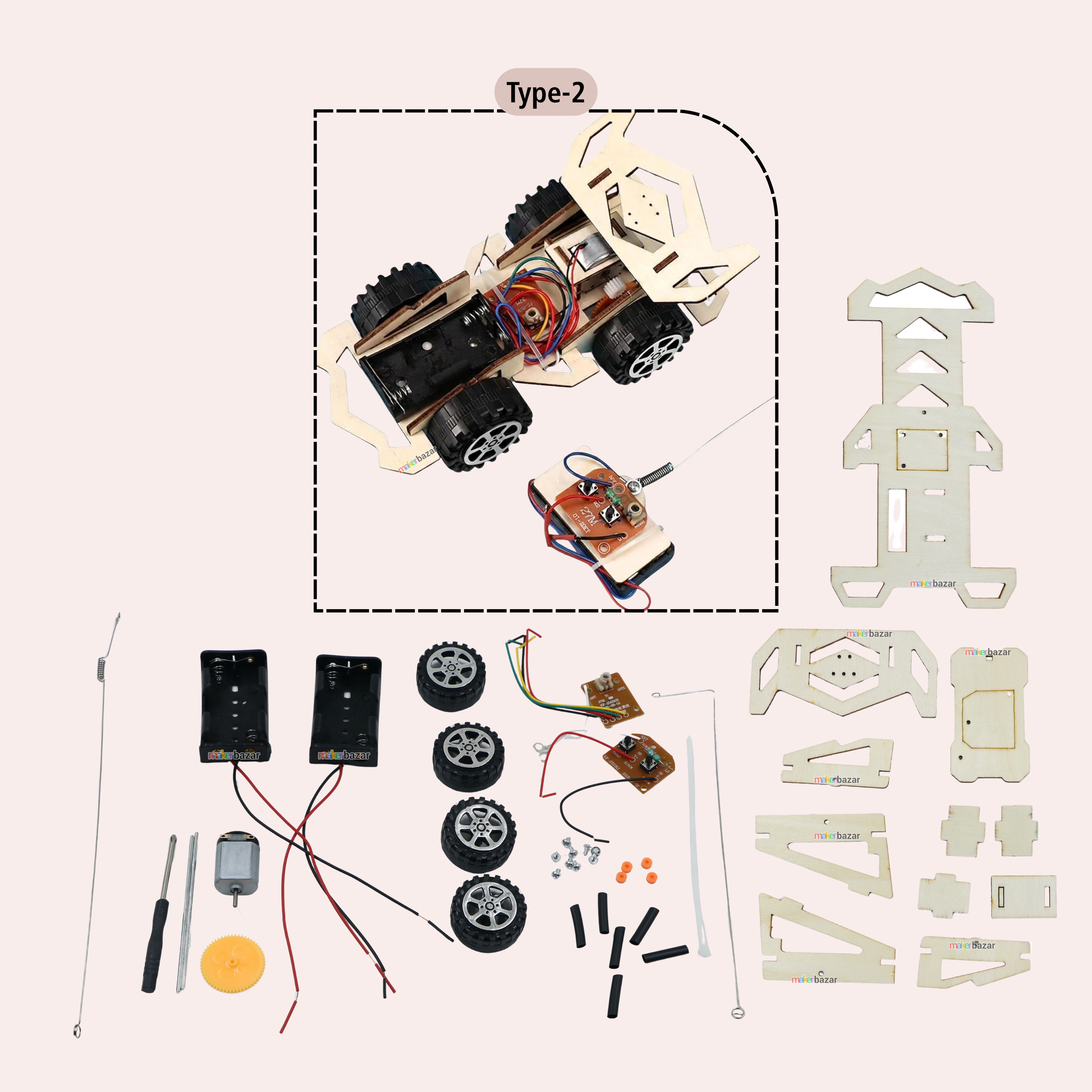 DIY Wooden Remote Controlled Racing Car Kit