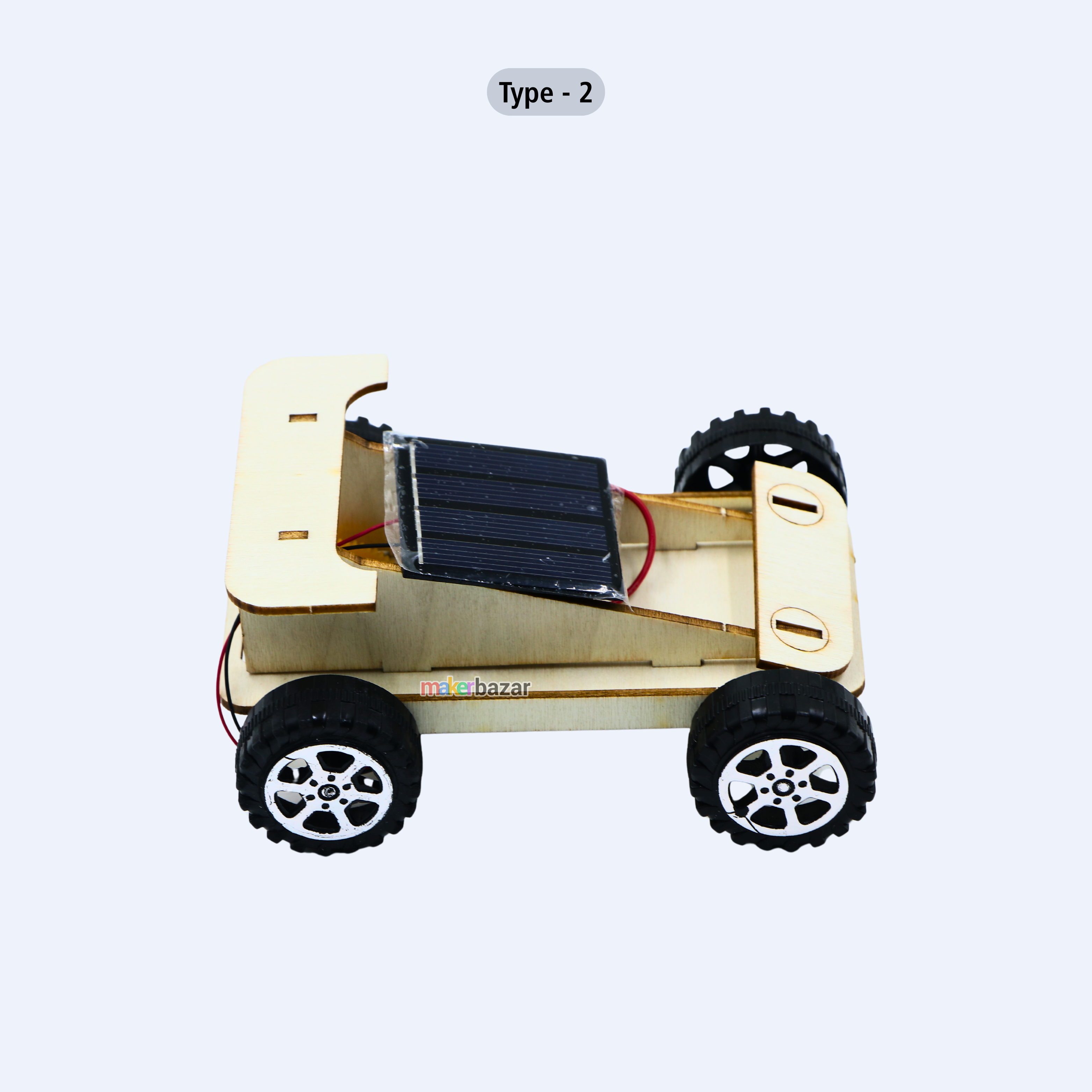Wooden DIY Solar Panel Car Learning Toy Science Kit