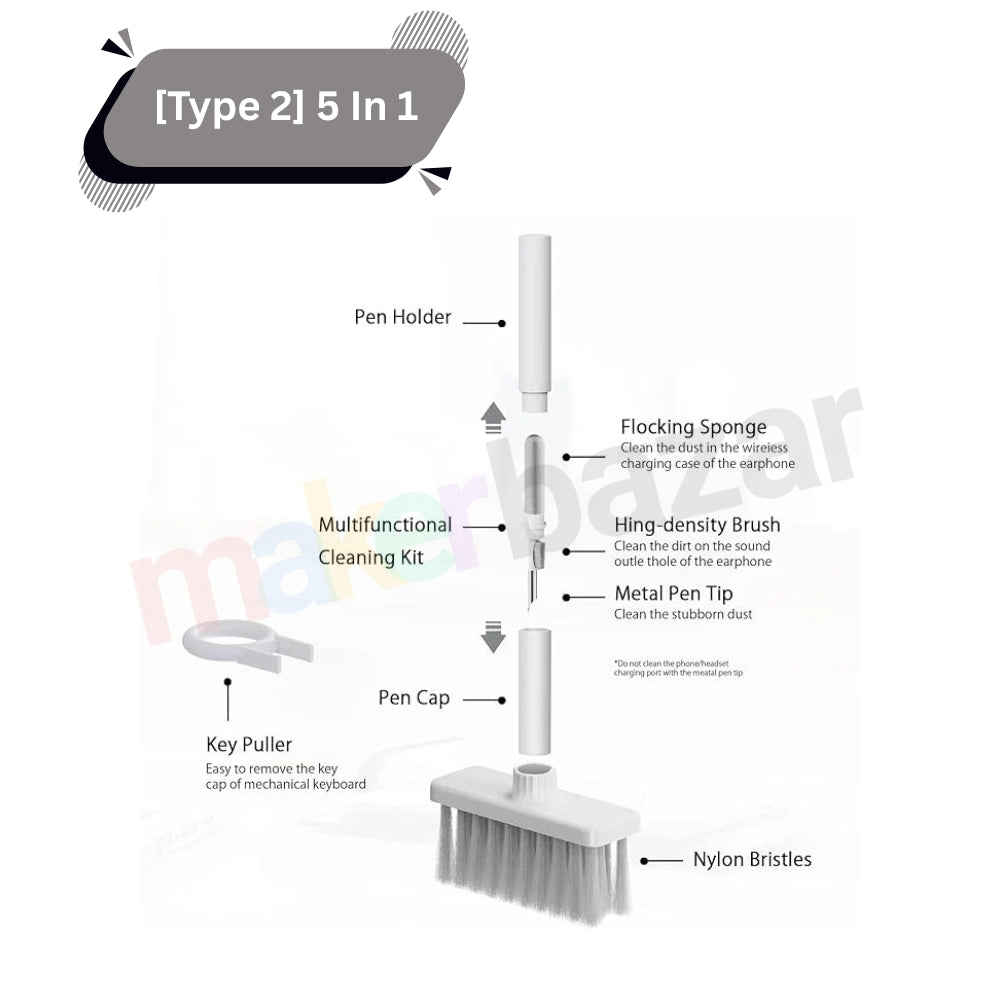 Multi-in-1 Smart Gadget Cleaning Kit – Ideal for Earbuds, Mobiles & Keyboards