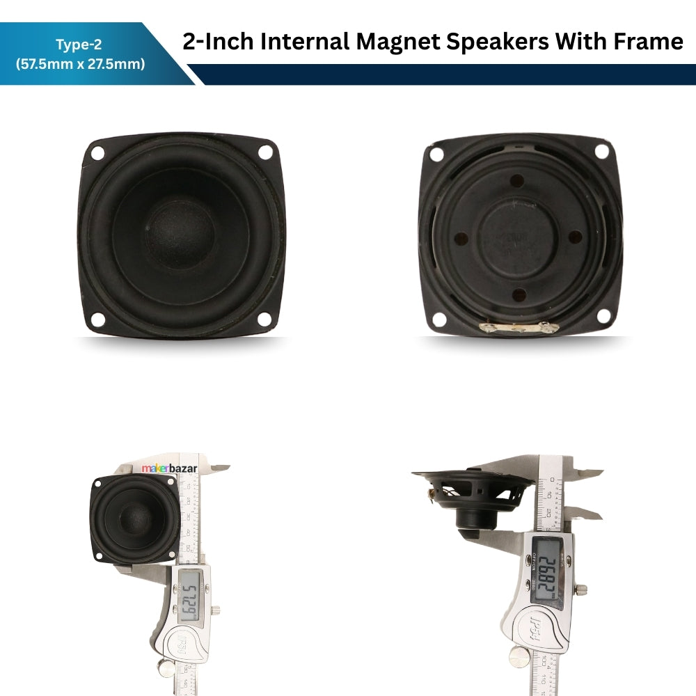 2-Inch Internal Magnet Speakers With Frame