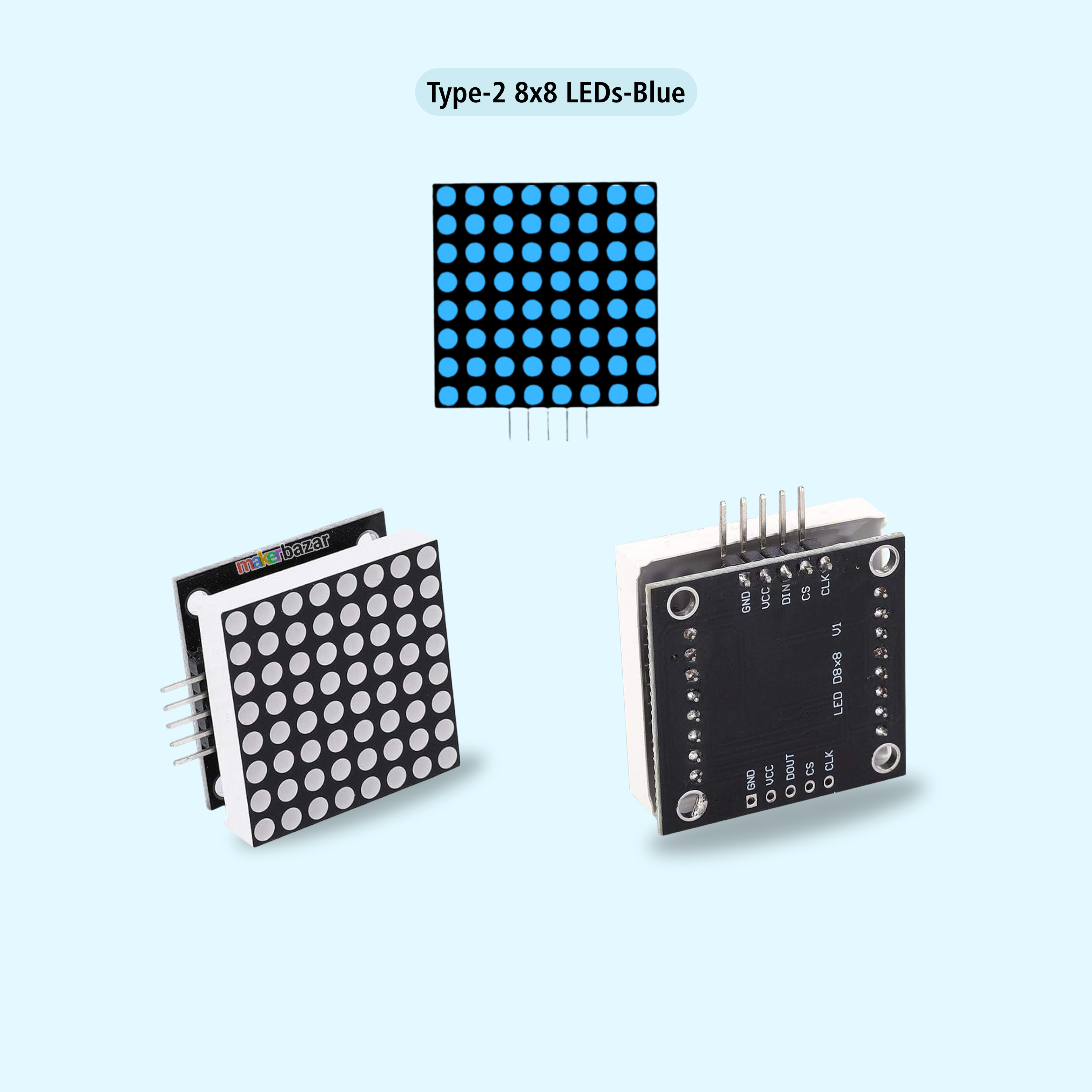 MAX7219 8x8 Dot Matrix Microcontroller Module LED Display