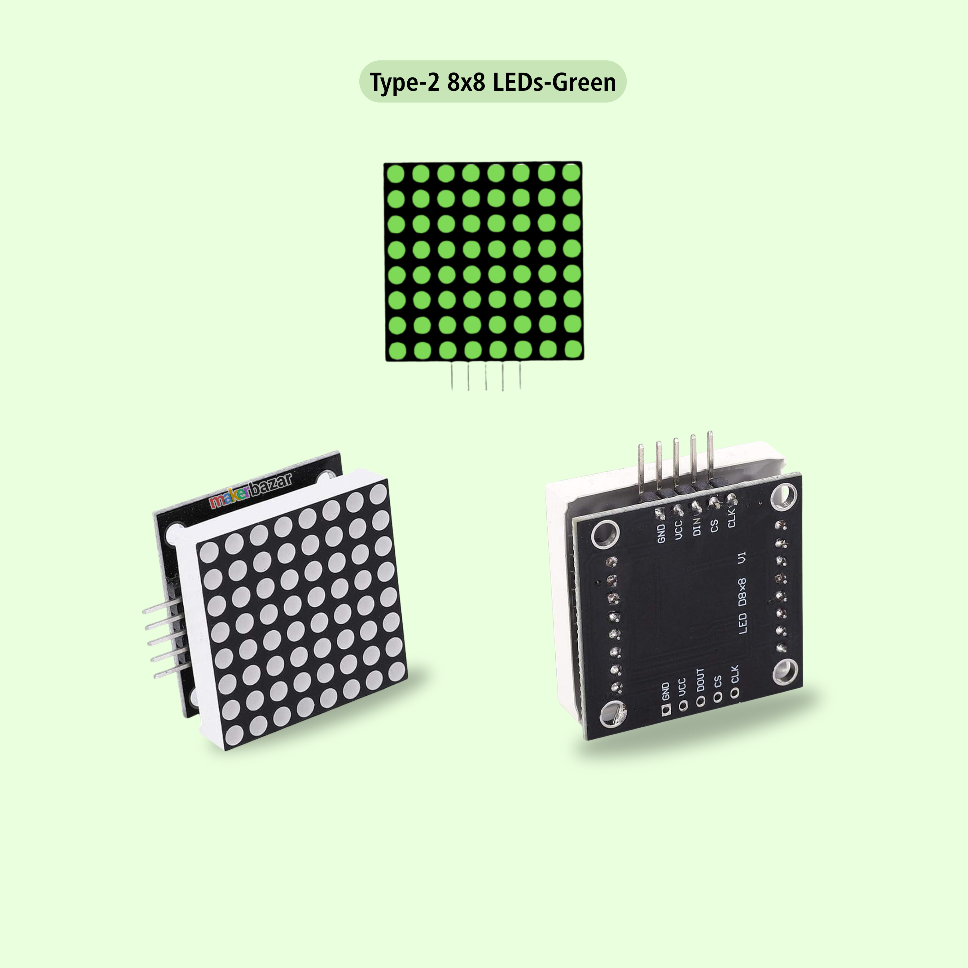 MAX7219 8x8 Dot Matrix Microcontroller Module LED Display