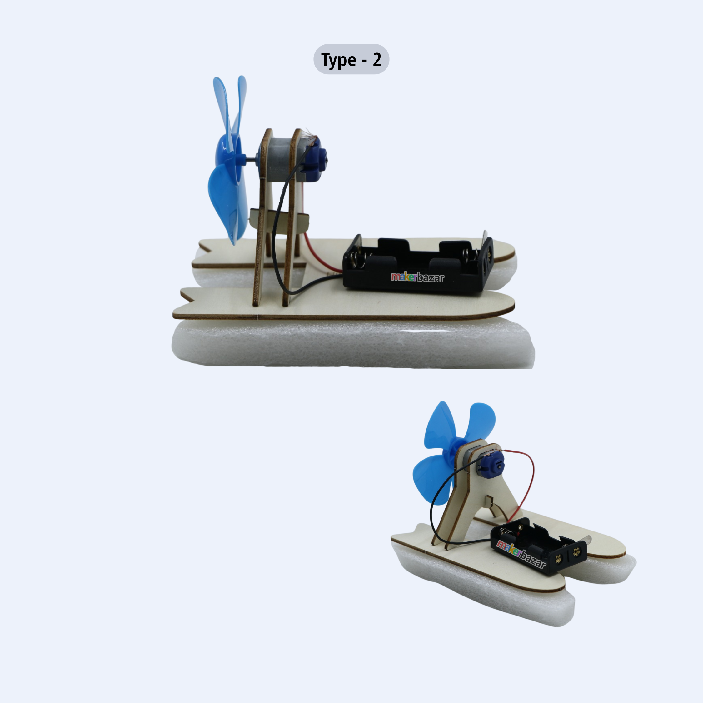 DIY Wooden Hovercraft Electric Wind Power Boat STEM Learning Kit