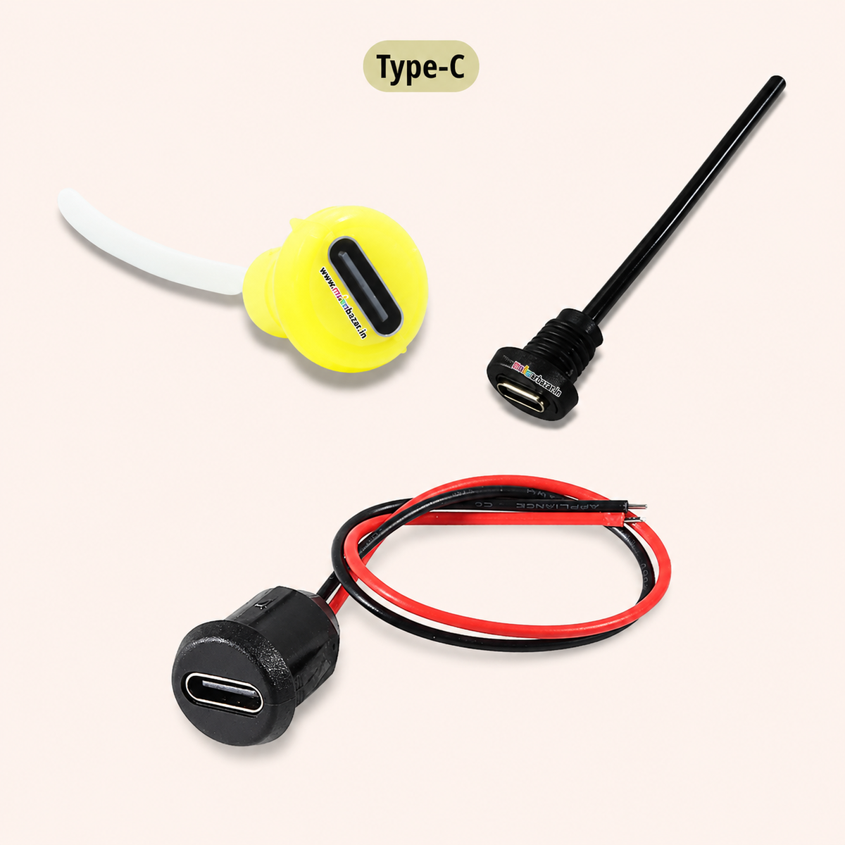 (Low Cost) Female USB Panel Mount Connector With Moulded Wire