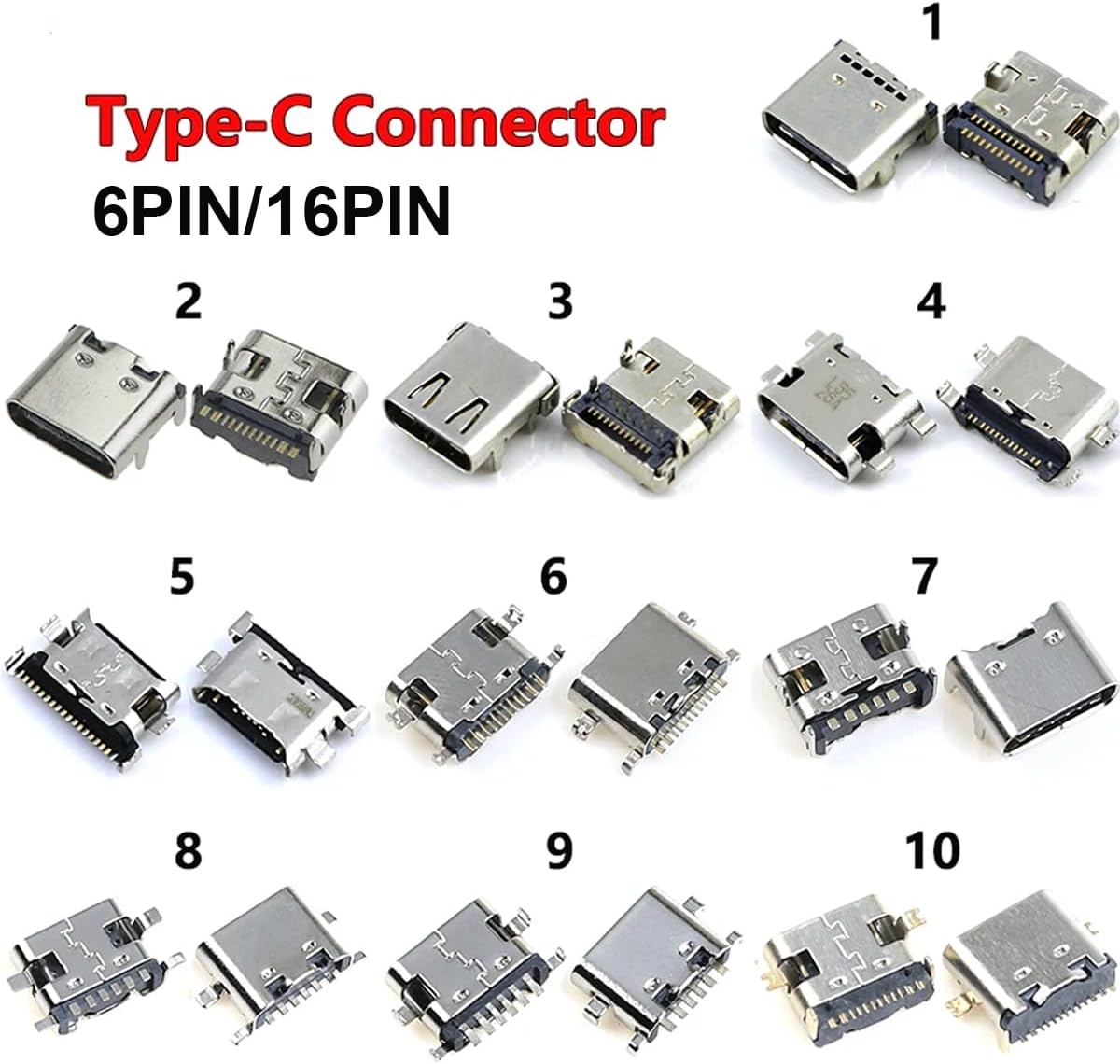 USB Type-C Female USB Connector SMD