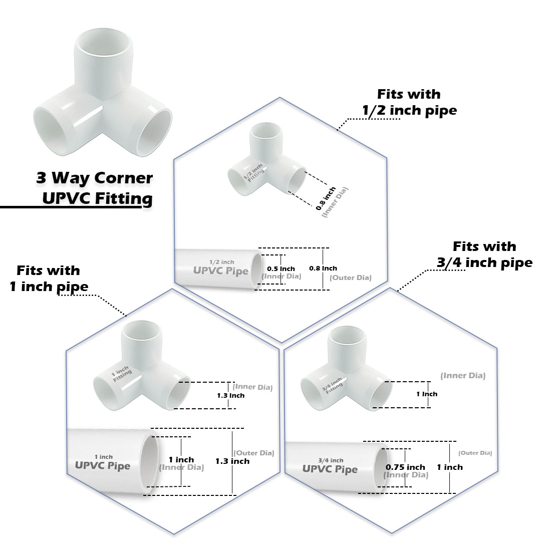 UPVC Pipe Fittings Joint for DIY/Furniture/Construction