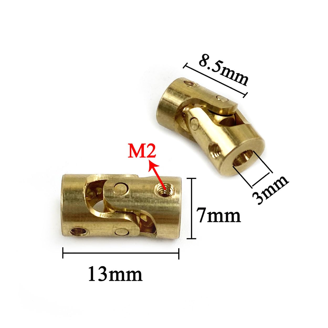 Universal Joint Metal Coupling for RC Cars