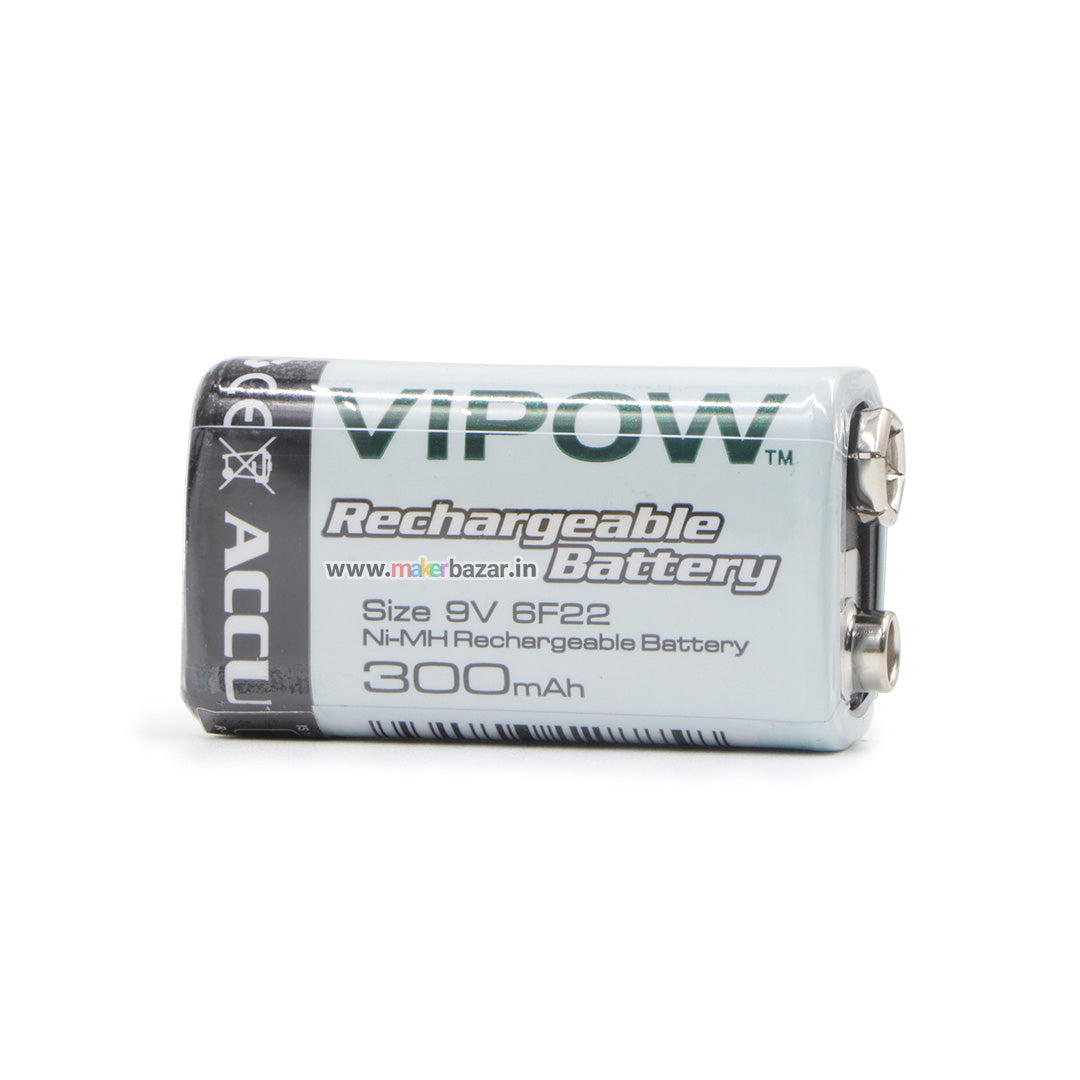 Vipow: ACCU 9Volt 300mAh Rechargeable NI-MH Battery