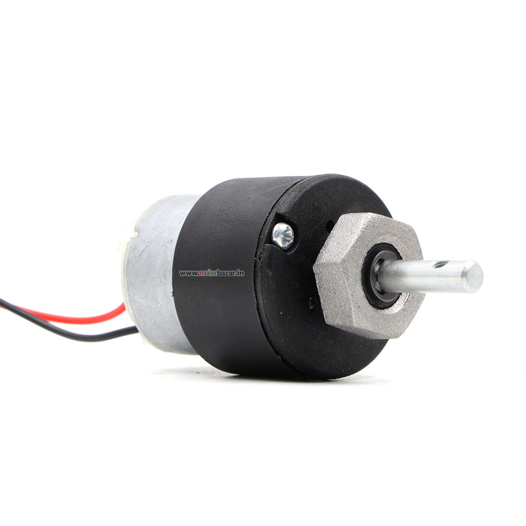 Premium Black: 12V Centre Shaft DC Helical Geared Motor