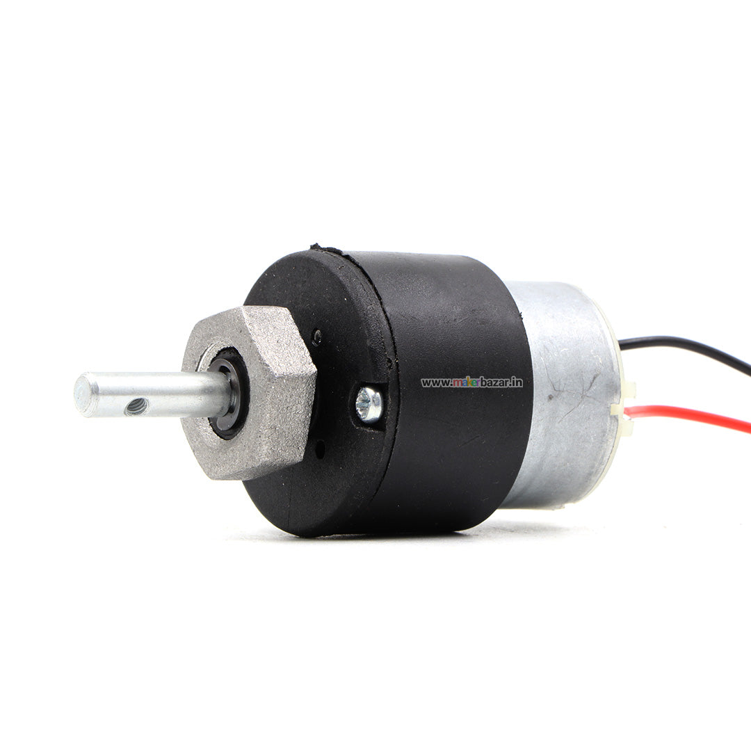 Premium Black: 12V Centre Shaft DC Helical Geared Motor