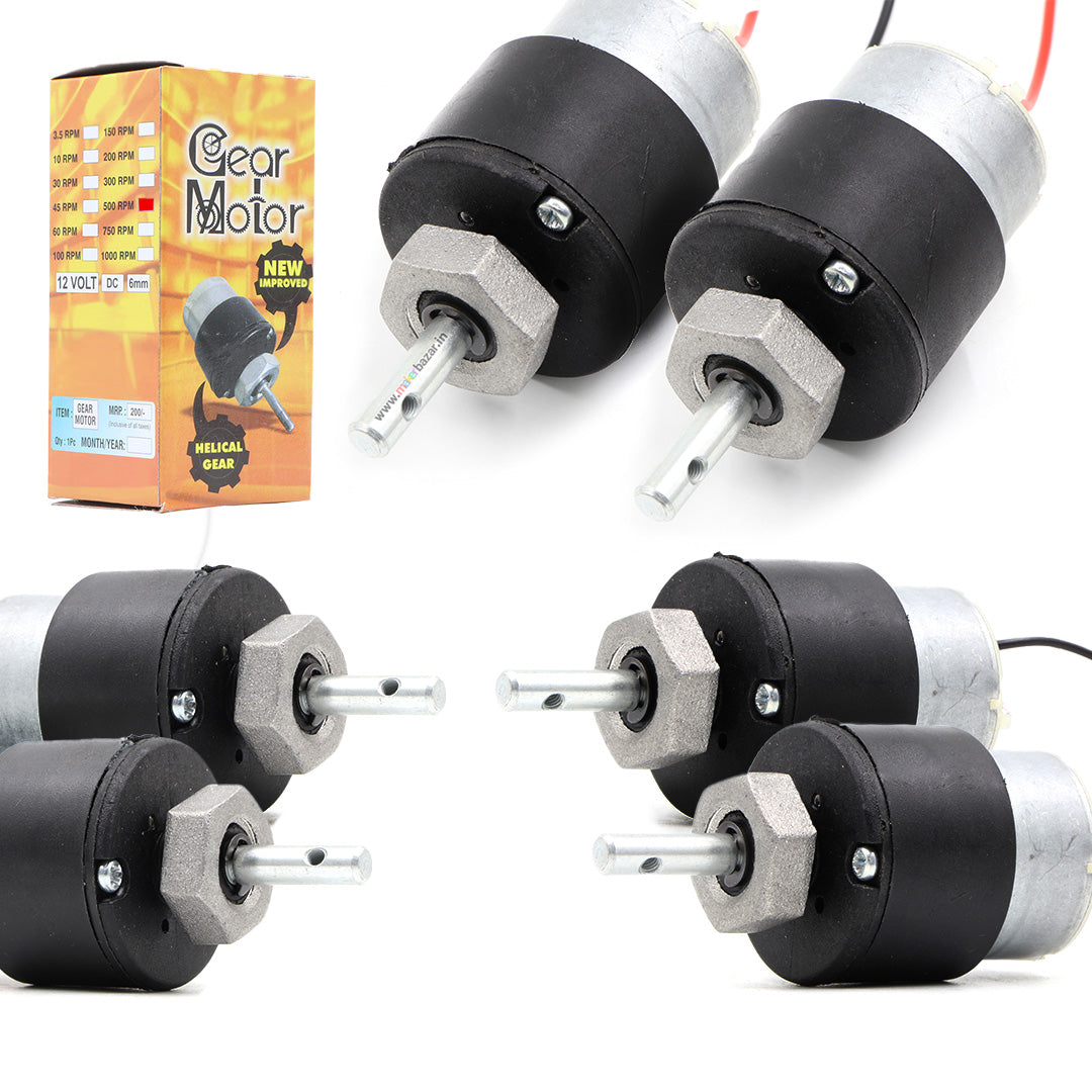 Premium Black: 12V Centre Shaft DC Helical Geared Motor
