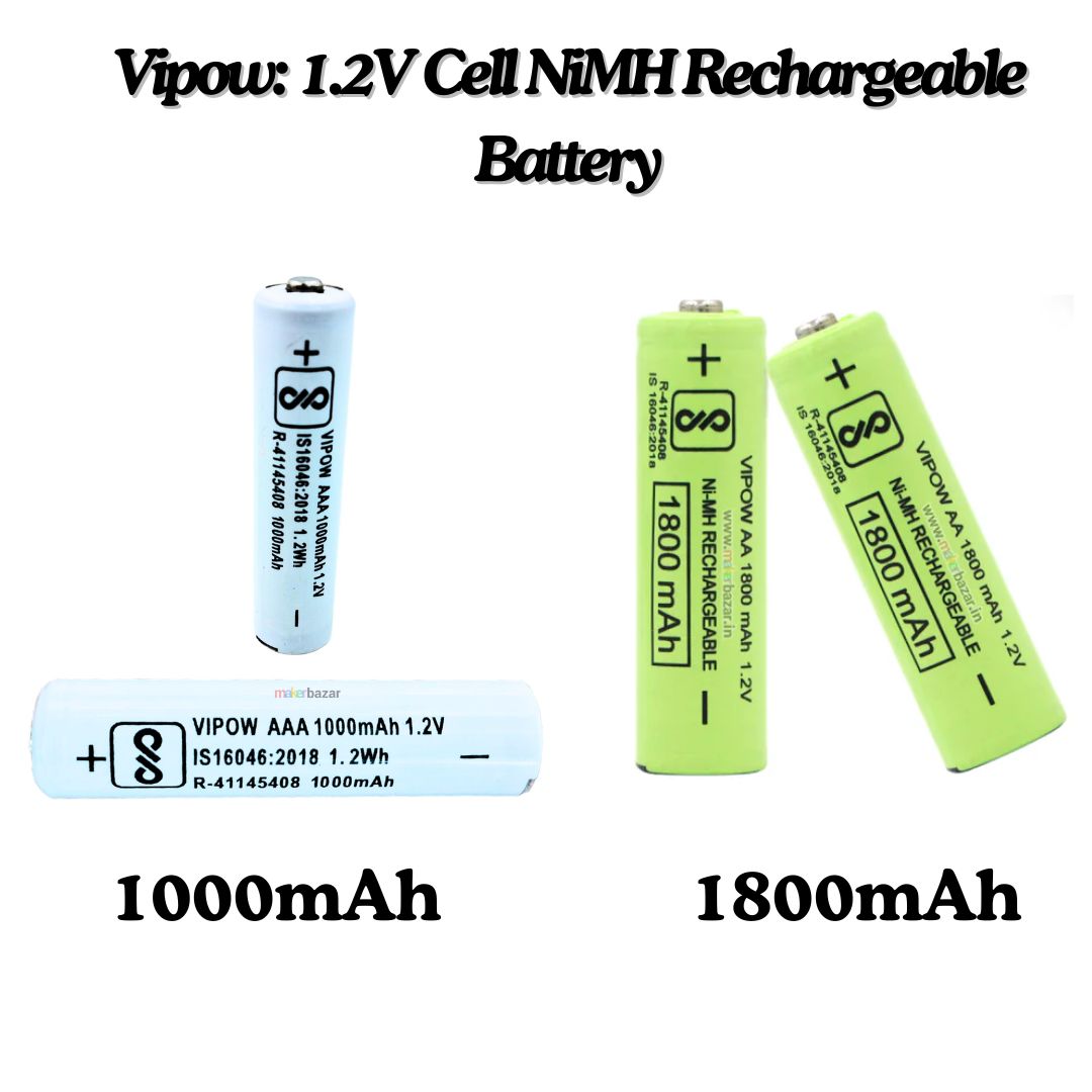 Vipow: 1.2V Cell NiMH Rechargeable Battery