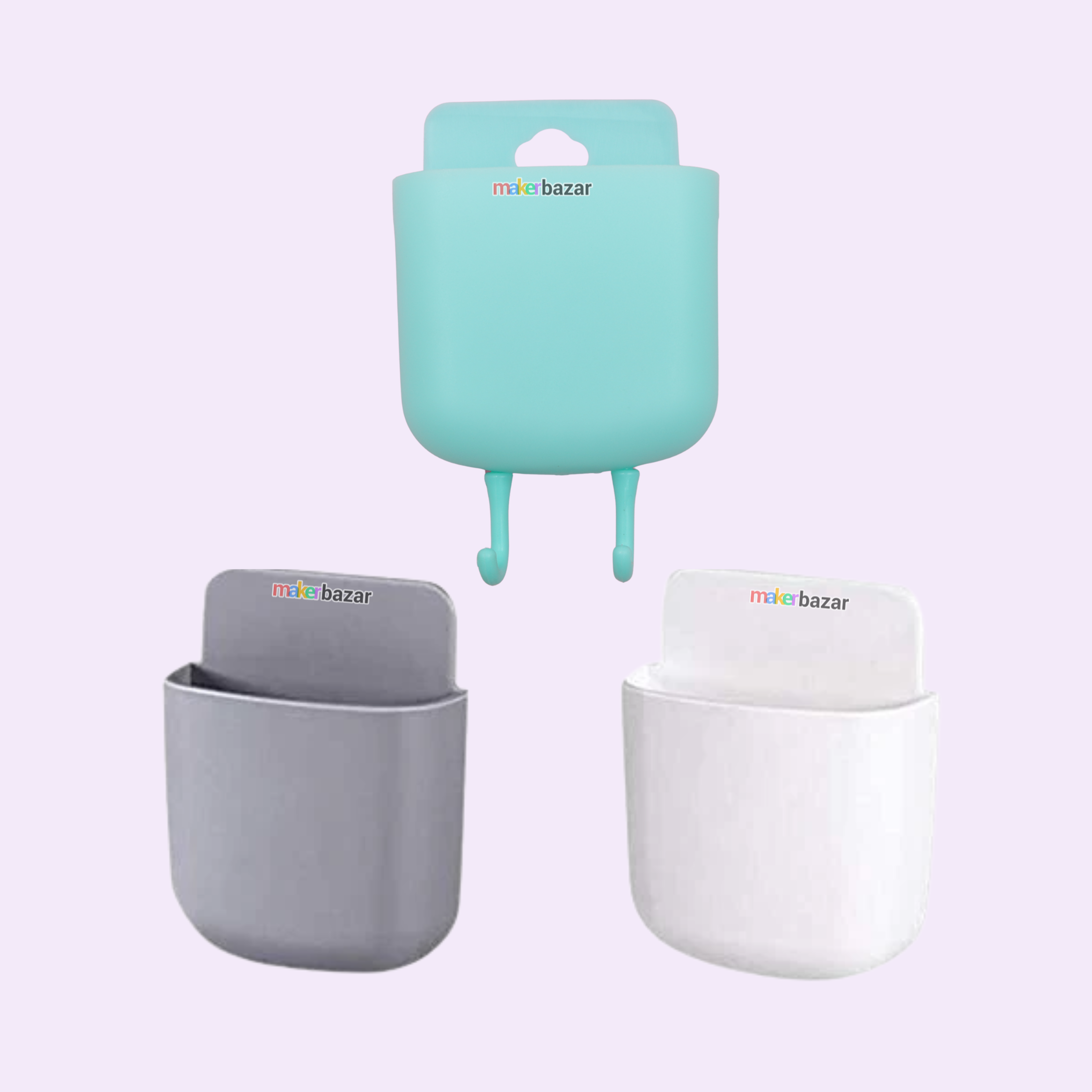 Multipurpose Wall Mount Phone Holder Mobile Organizer (1-pcs)