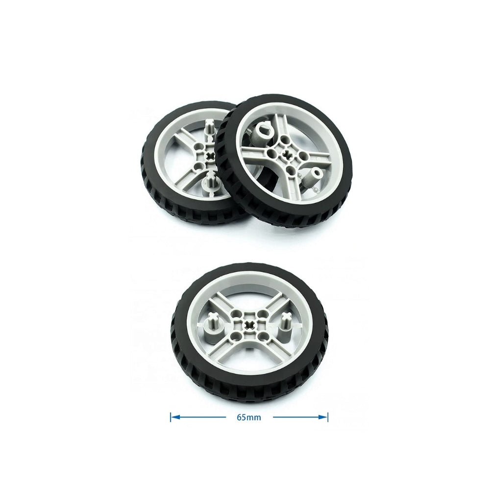 6514 Cross Shaft Multipurpose 65mm Robot Wheel For Lego, TT & N20 Motor