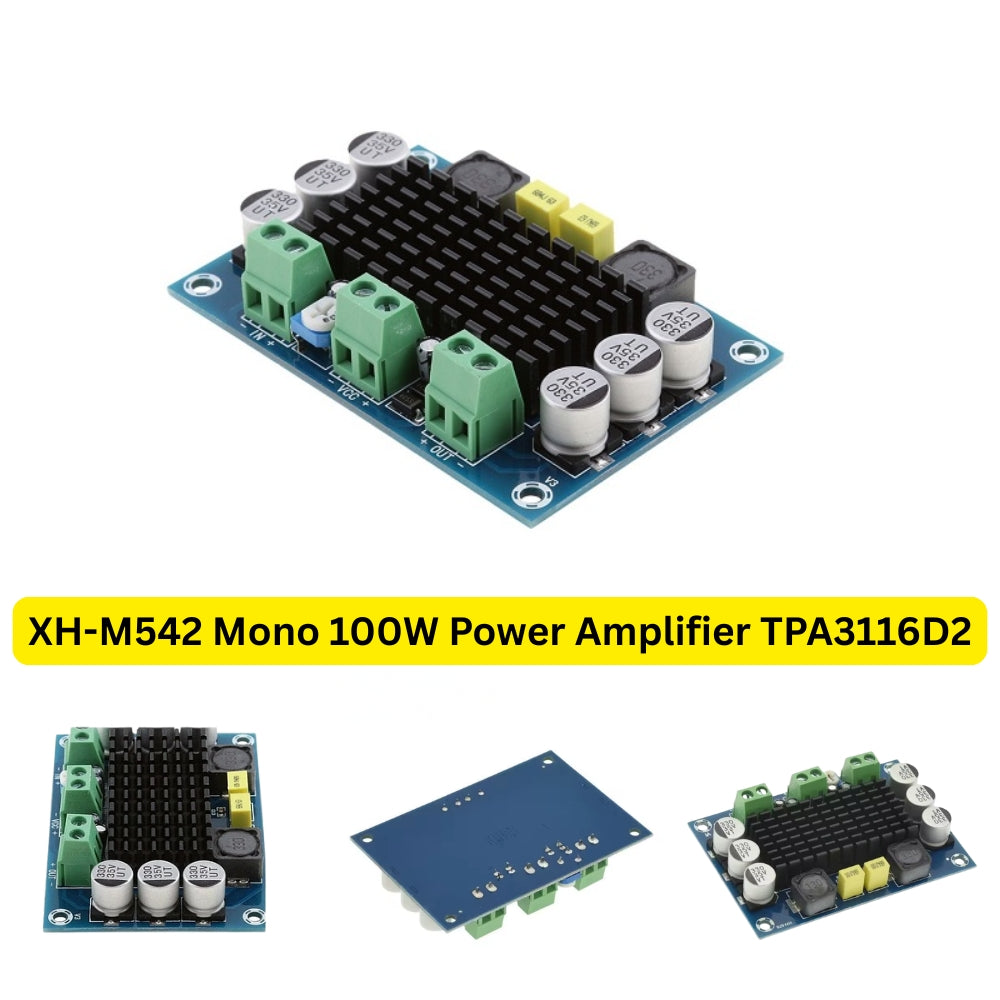 542 12-26V 100W Single Channel High Power Digital Audio Power Amplifier Board