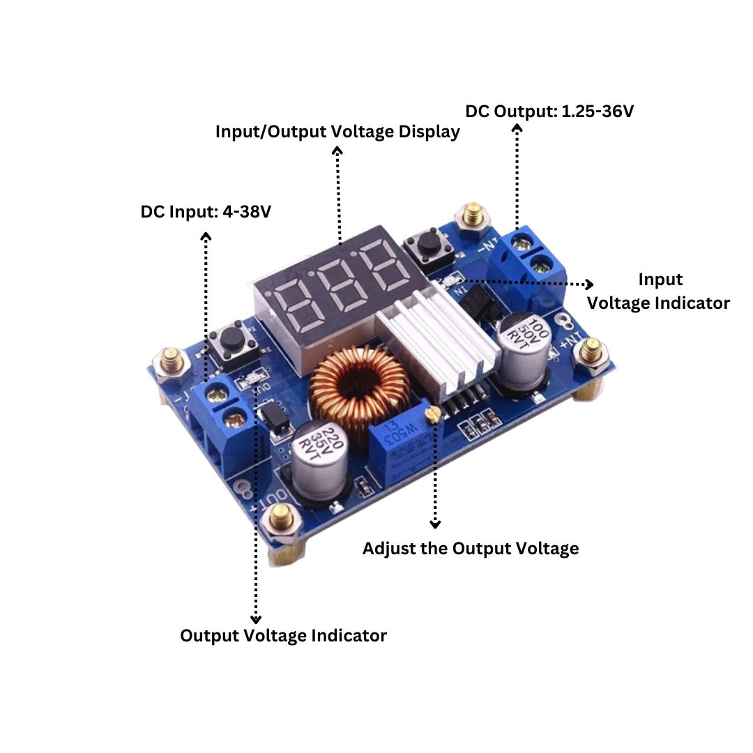 XL4015 5A DC-DC Step Down Adjustable Power Supply Buck Module