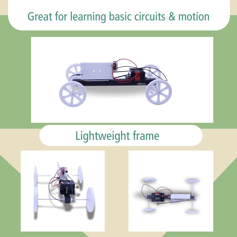 DIY Battery Operated Belt Car – STEM Educational Science Kit for Kids