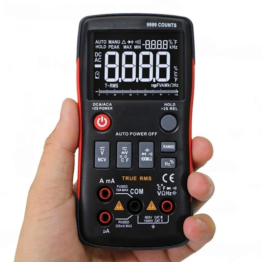 Q1 ZT-X True-RMS Digital Multimeter Button 9999 Counts with Analog Bar Graph