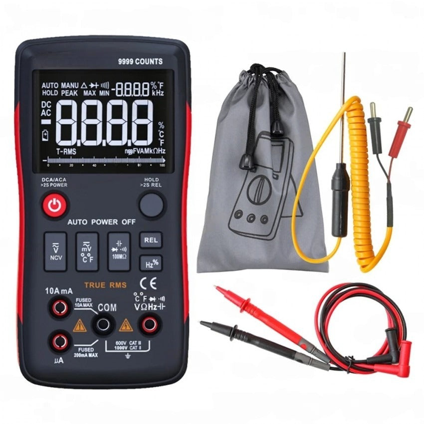 Q1 ZT-X True-RMS Digital Multimeter Button 9999 Counts with Analog Bar Graph